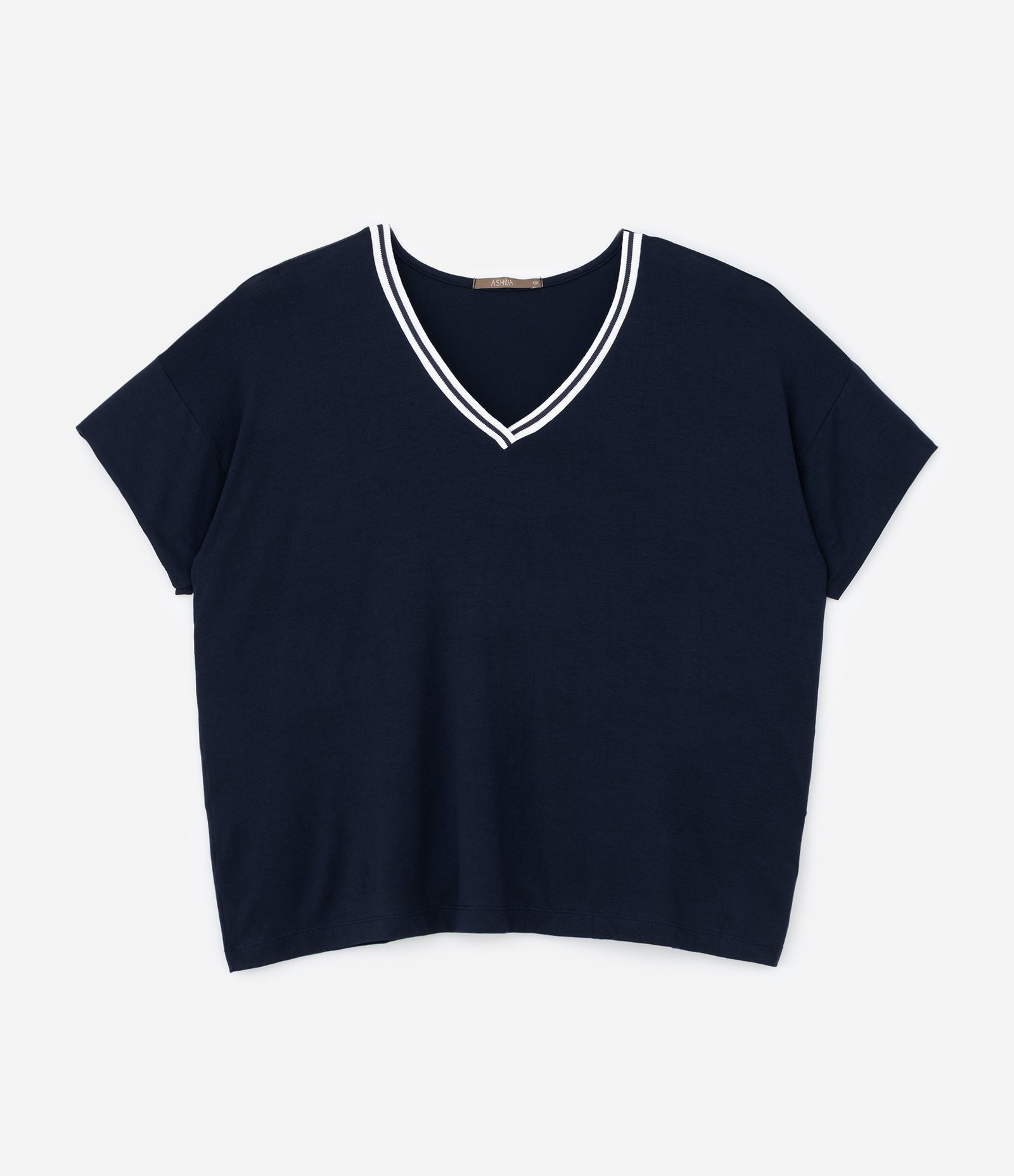 Blusa Alongada em Viscolycra Curve & Plus Size Azul 1