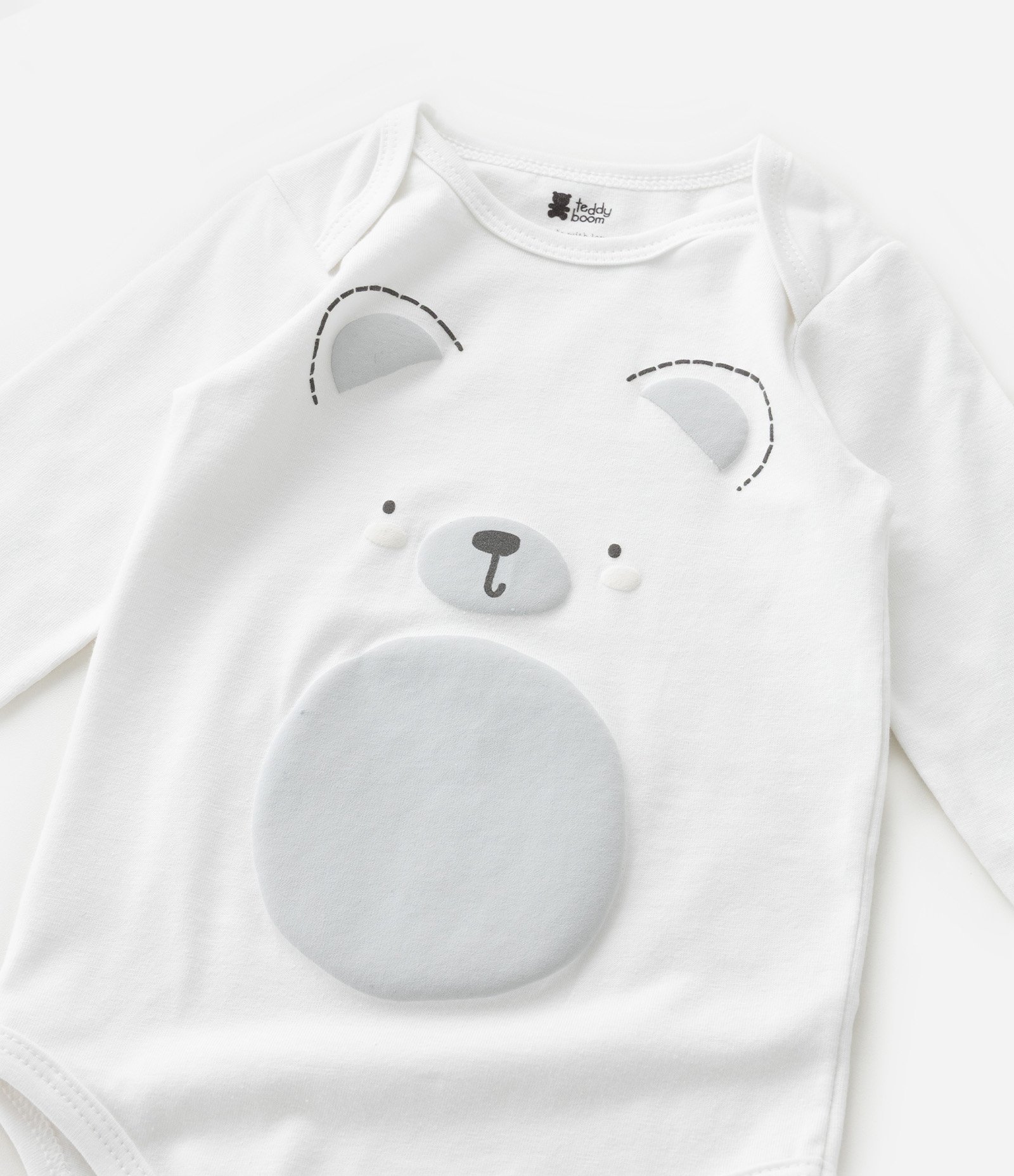 Body Infantil com Estampa de Ursinho - Tam 0 a 18 Meses Branco 6