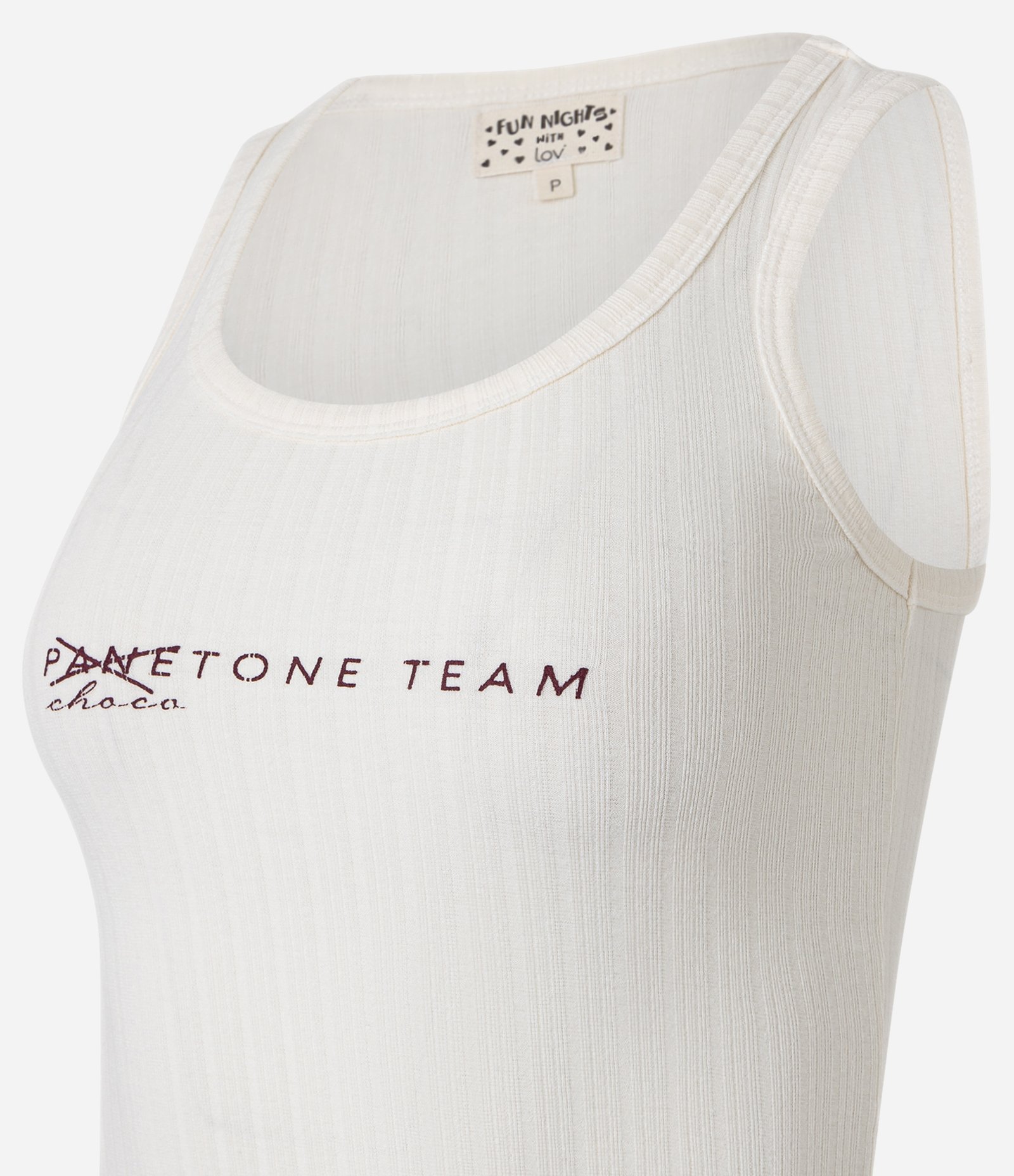 Pijama Short Doll em Ribana com Estampa Chocotone Branco 4