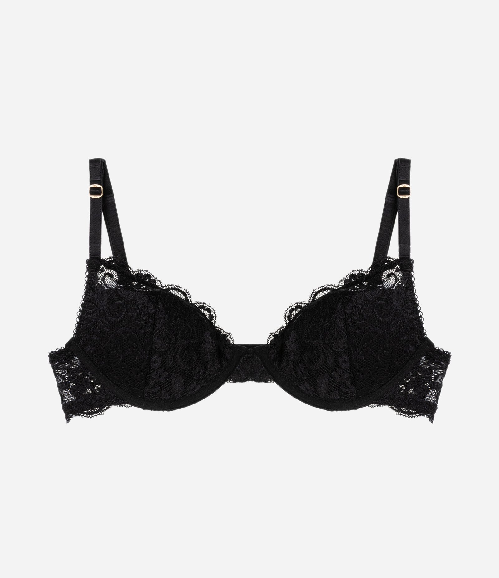 Sutiã Meia Taça em Renda Floral Preto 5