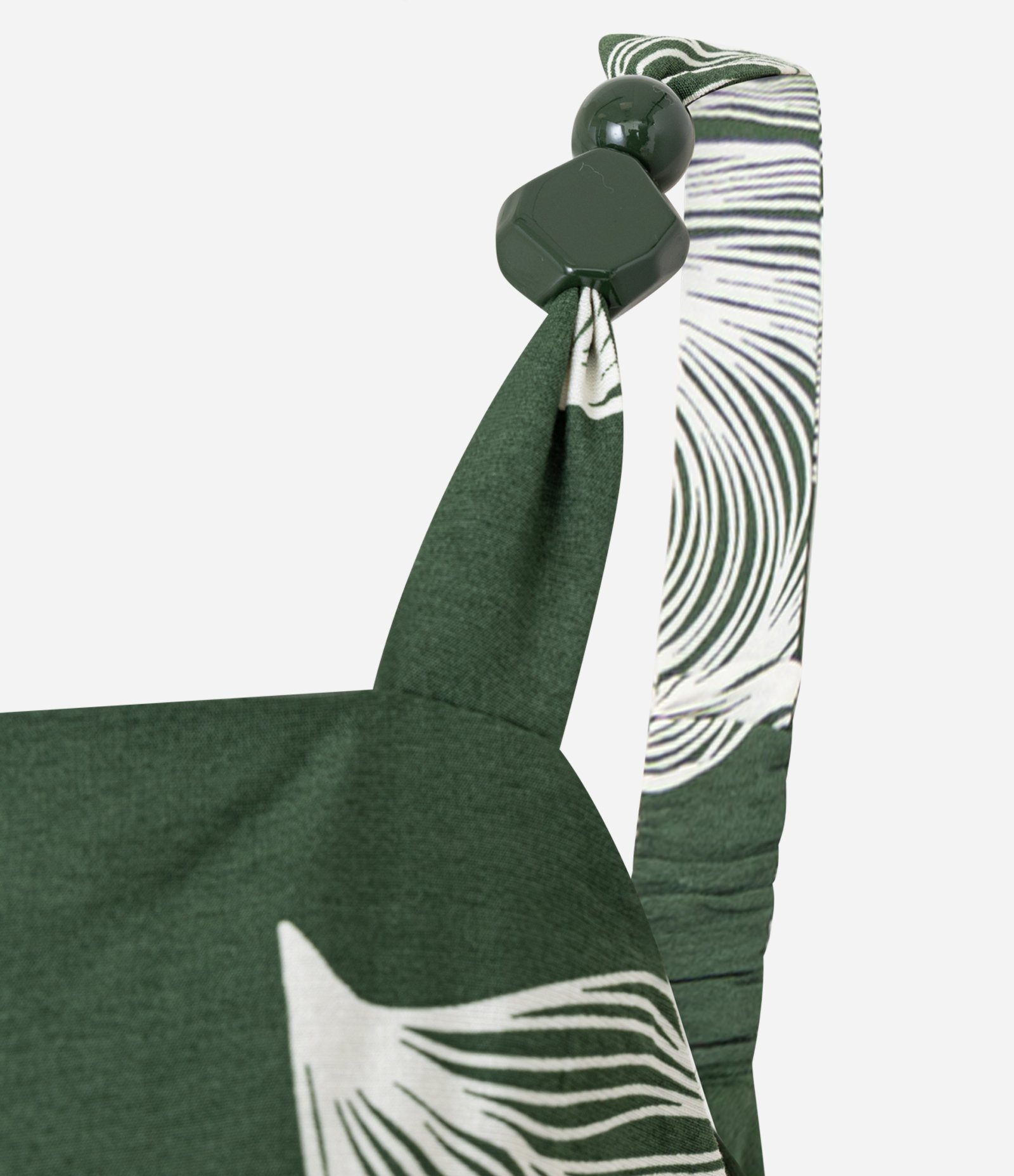 Vestido Evasê Midi em Viscose com Estampa Floral Verde/Branco 2