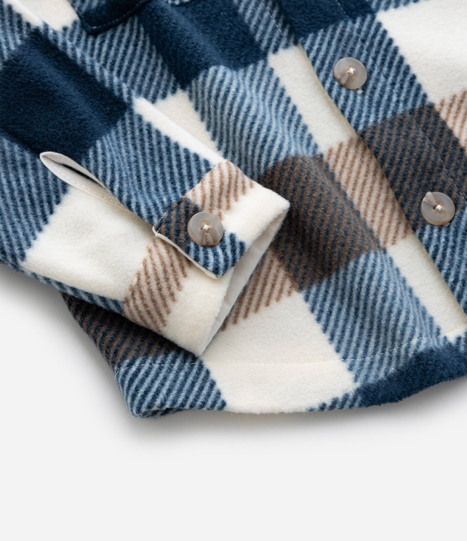 Camisa Infantil em Fleece com Estampa Xadrez – Tam 1 a 5/6 Anos Azul/Marrom 8