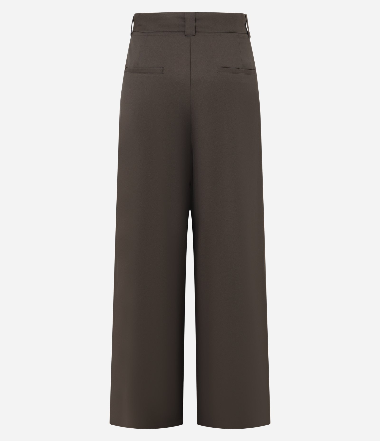 Calça Wide Leg em Alfaiataria com Pregas Frontais e Cinto Marrom 6