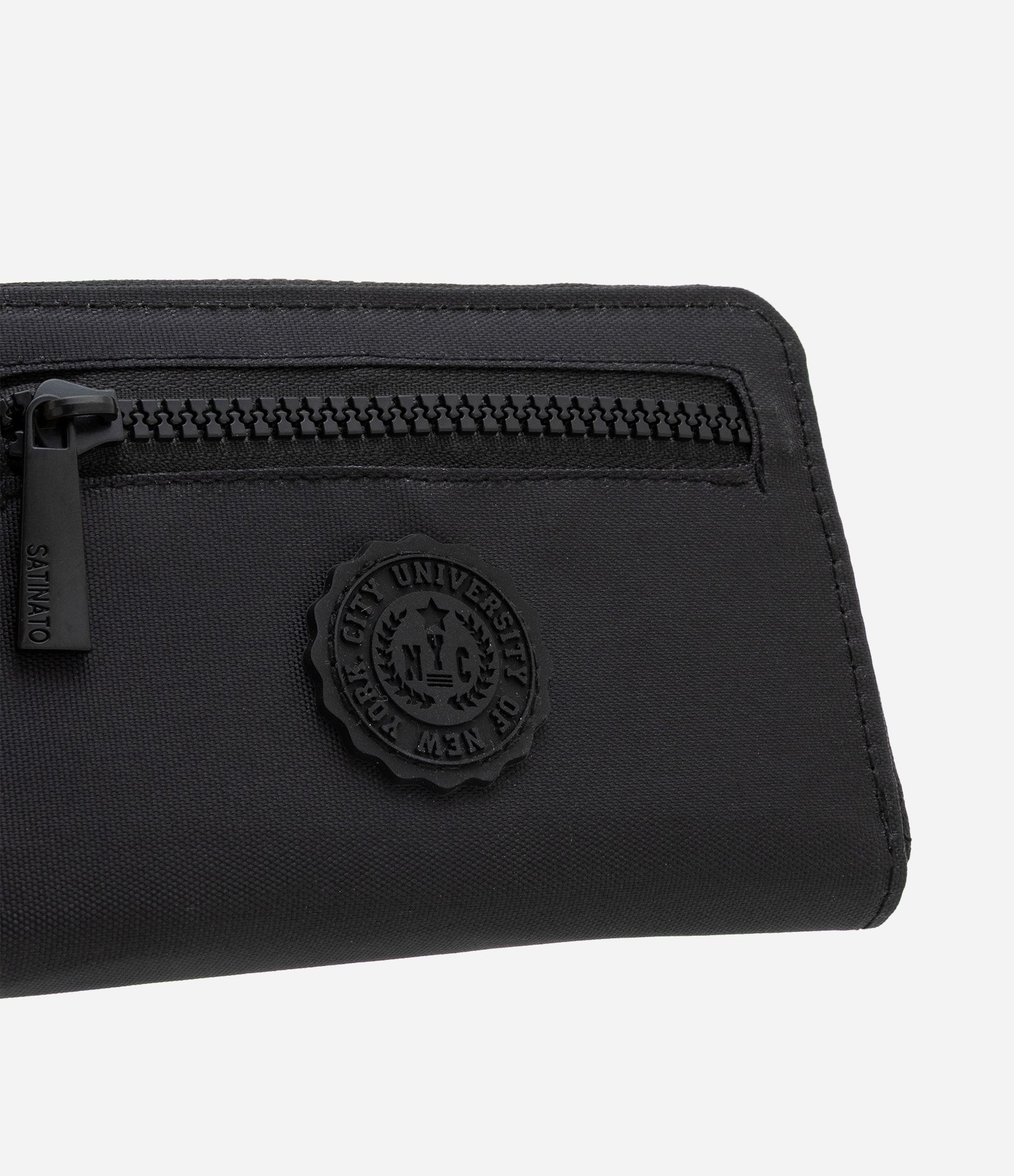 Carteira Média com Divisórias com Patch College Preto 4