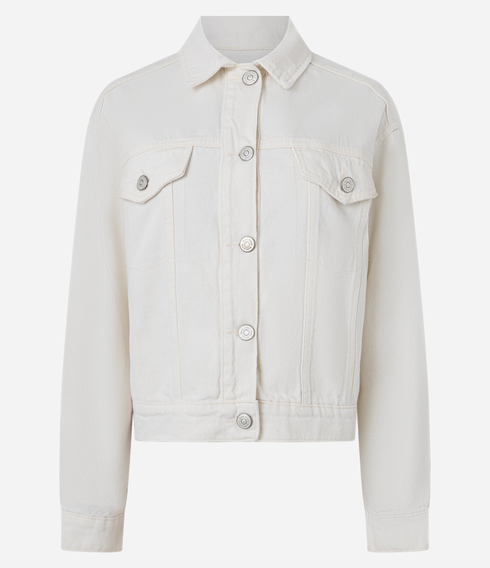 Jaqueta Trucker em Sarja com Lapelas nos Bolsos Off White 1