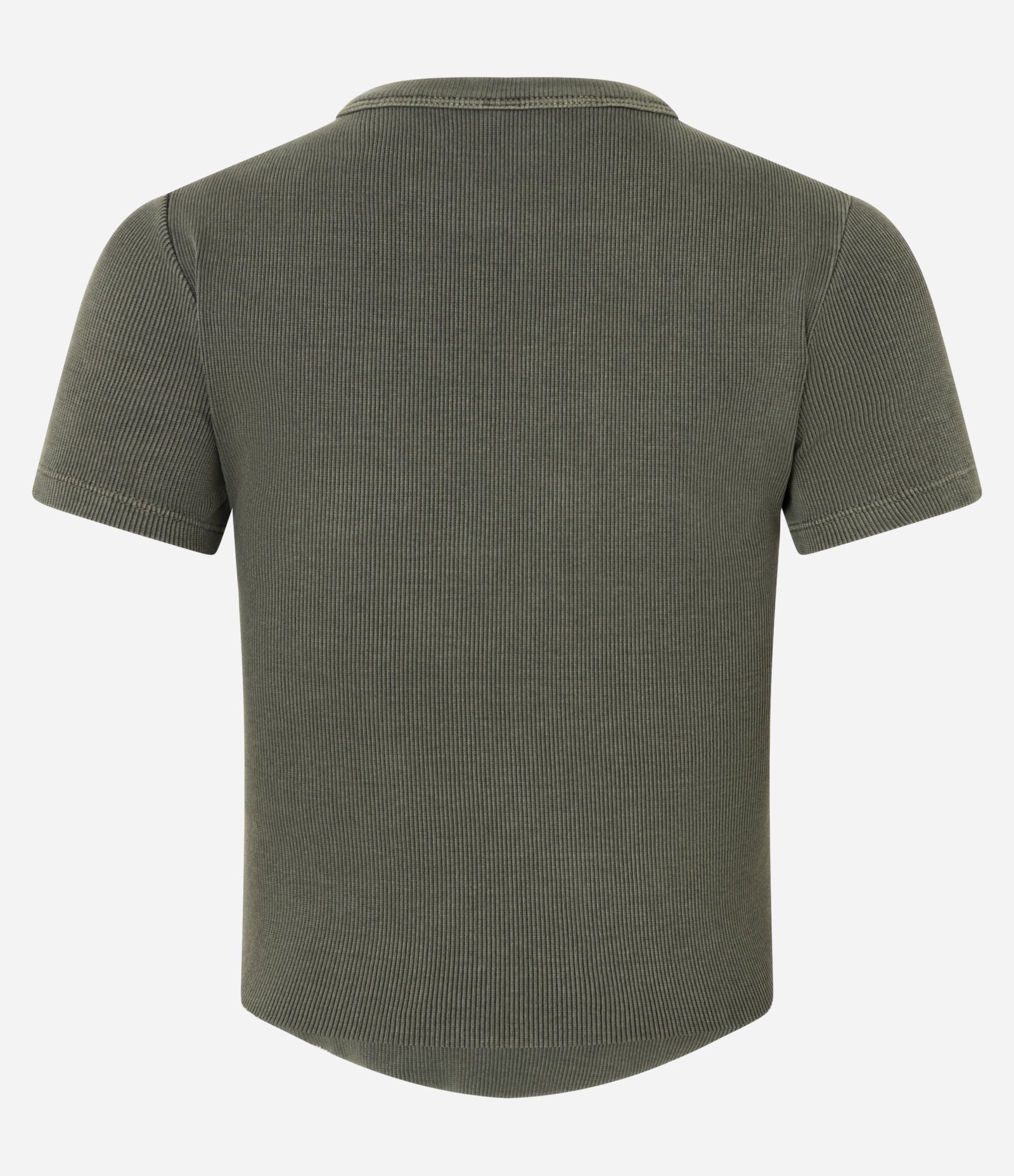 Blusa Canelada em Ribana Estonada com Barra Redonda Verde 8