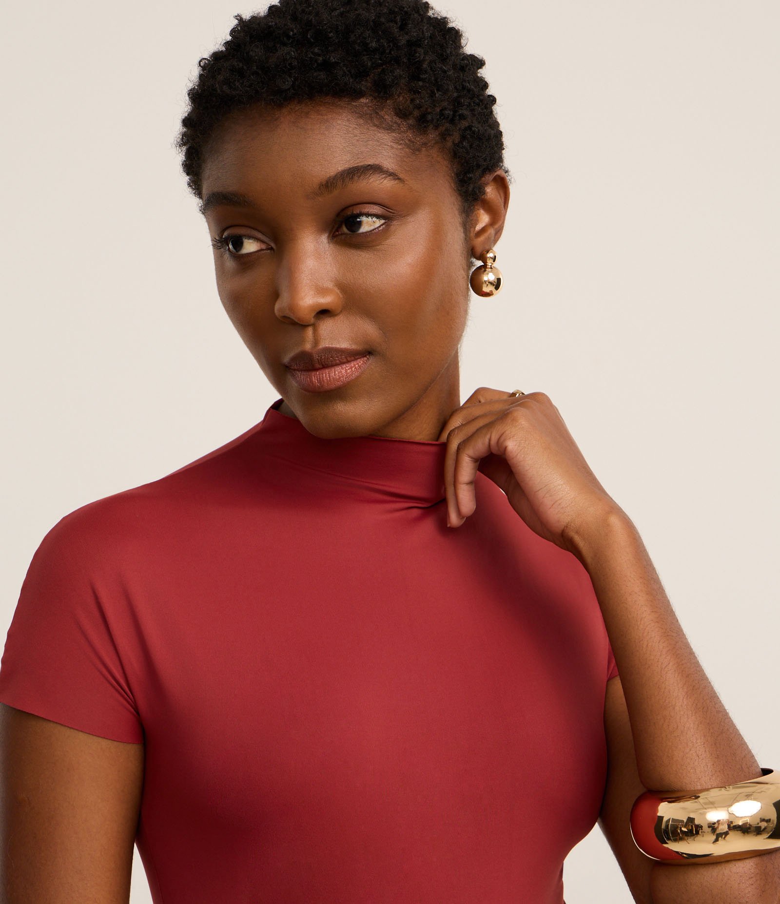 Body em Microfibra com Golinha Média Vermelho 4