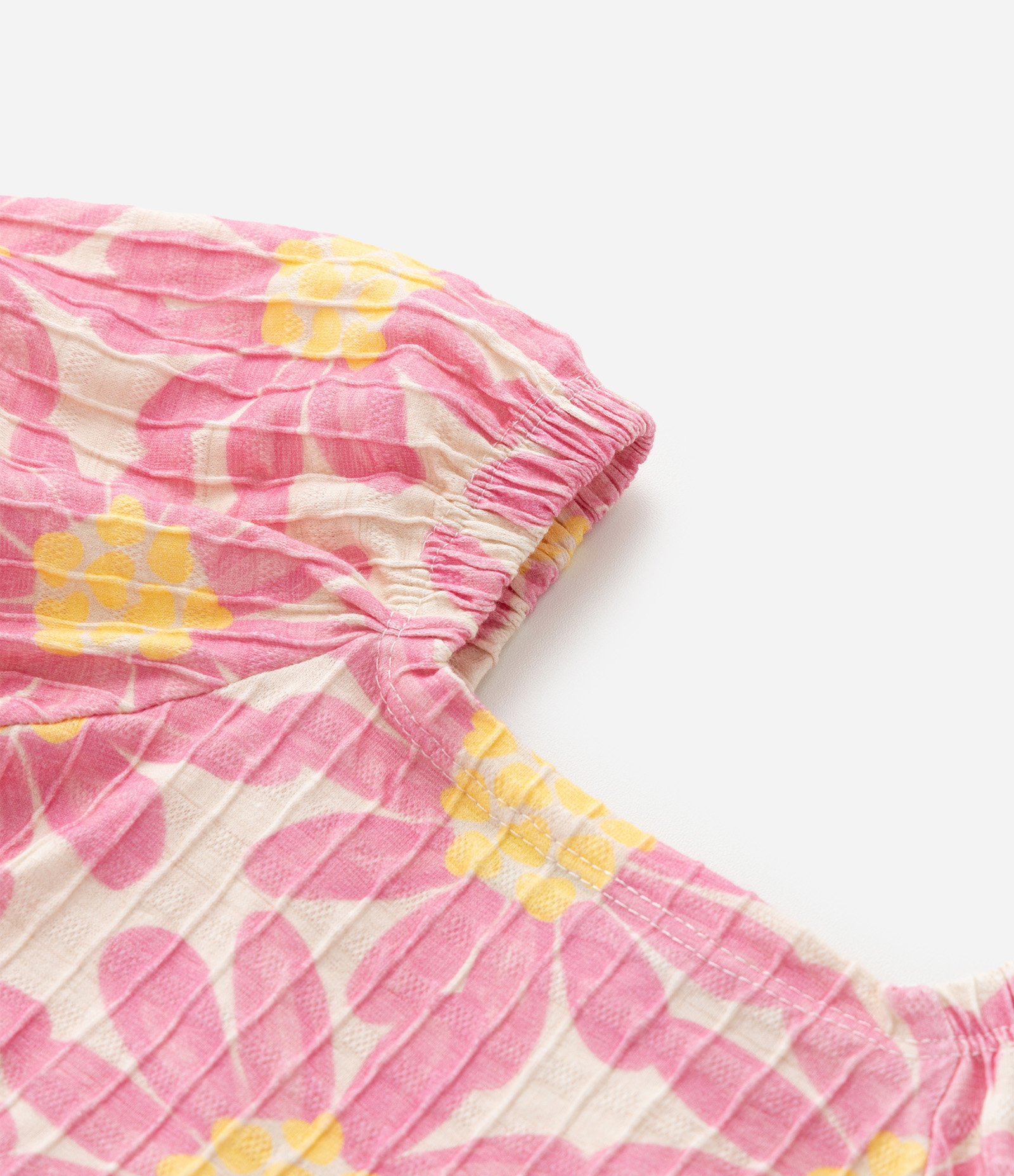 Conjunto Infantil em Algodão com Estampa de Flores - Tam 1 a 5 Anos Rosa 8