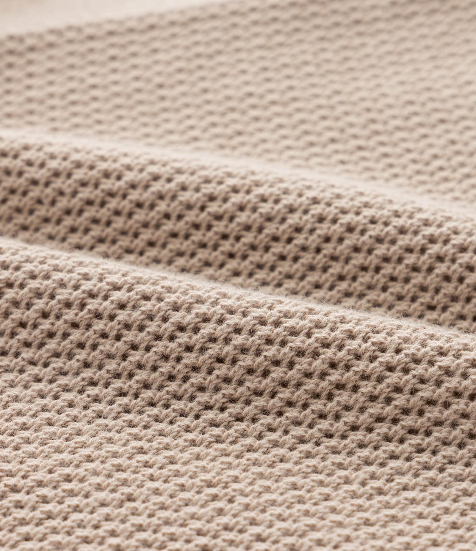 Camisa Regular em Algodão com Textura em Tricô Bege 4