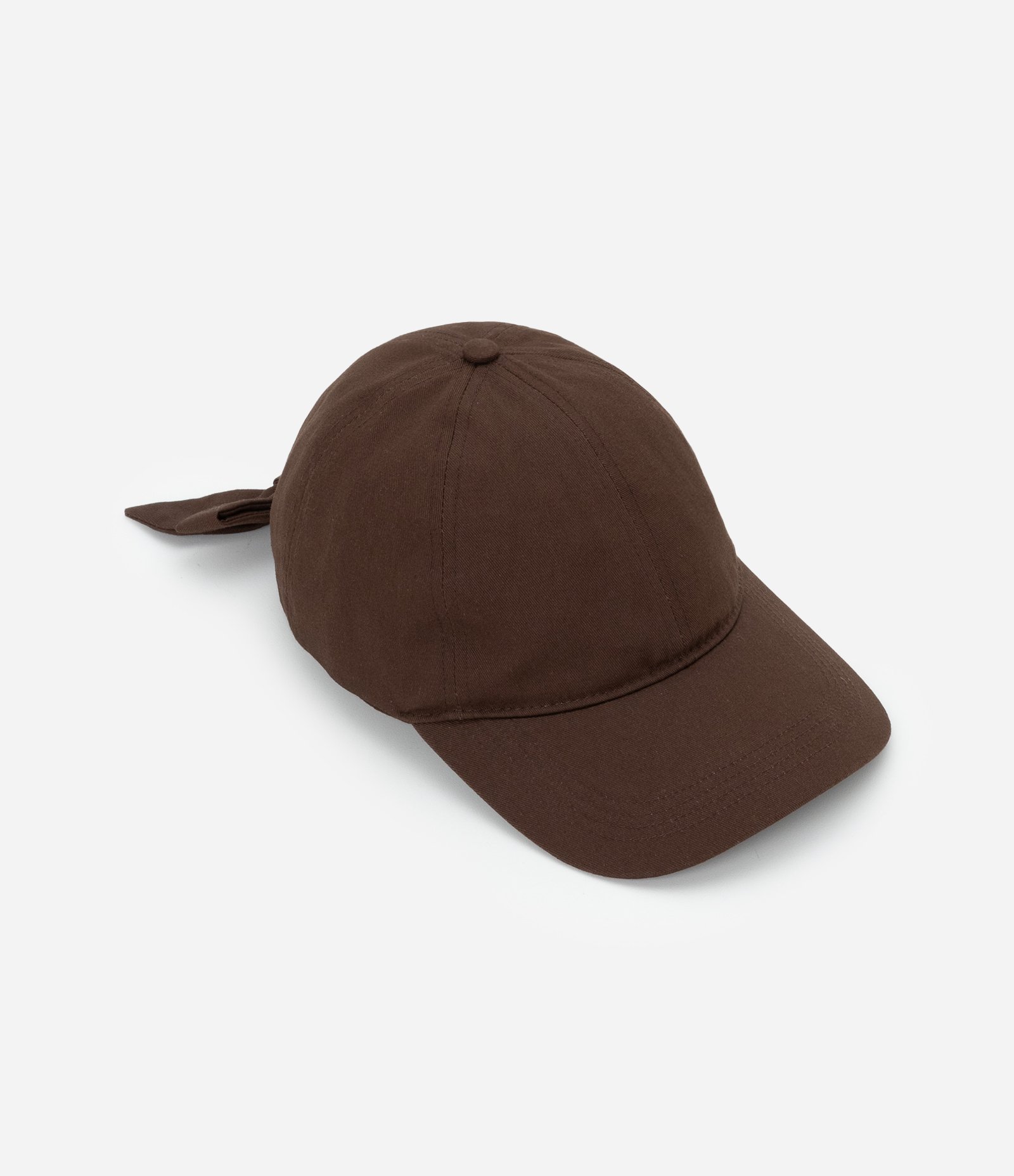 Boné Aba Curva em com Laço Traseiro Marrom 2