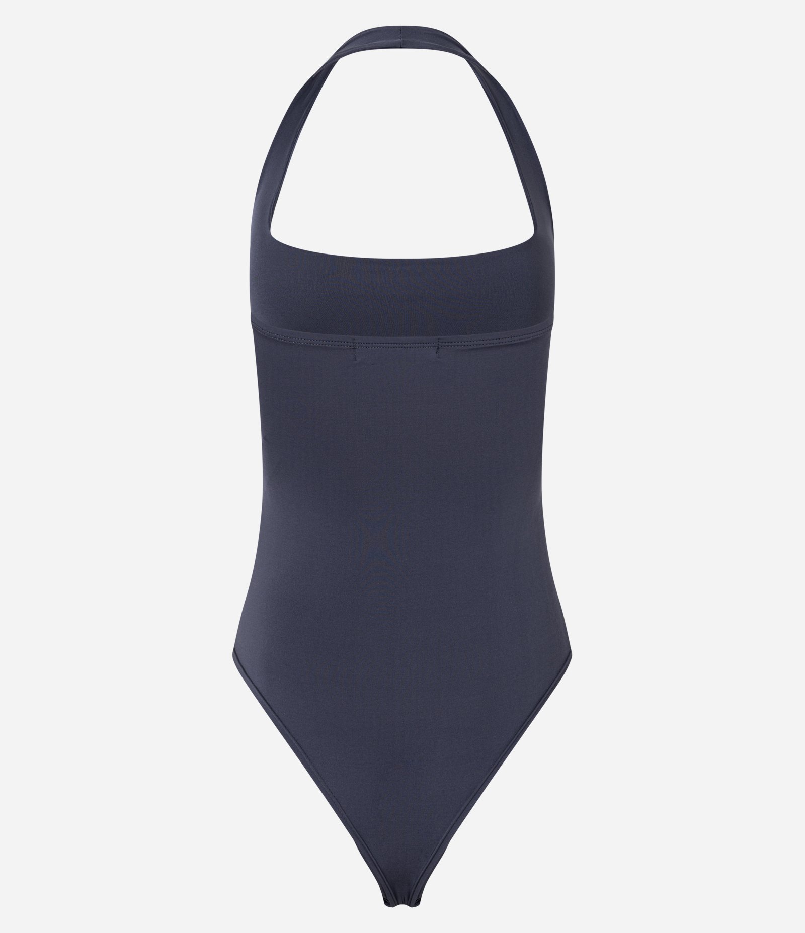 Body Frente Única em Microfibra com Decote Quadrado Cinza 2