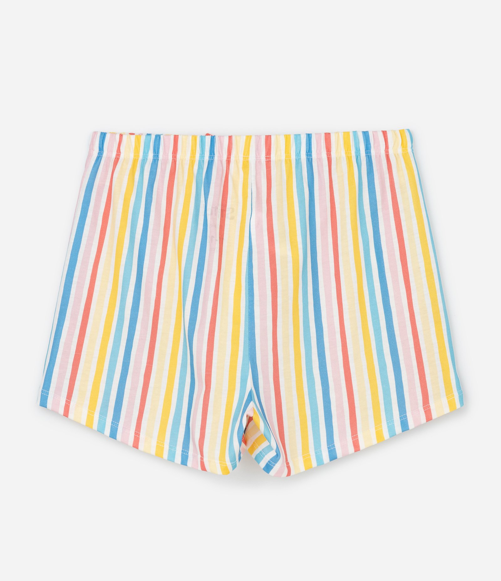 Pijama Curto Infantil com Estampa Listrada e Stitch - Tam 5 a 14 anos Multicores 5
