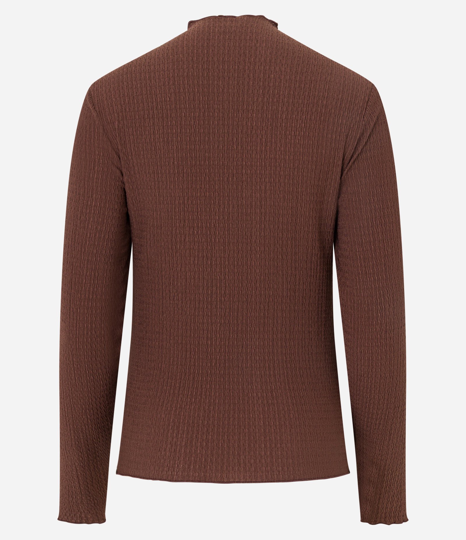 Blusa Texturizada com Golinha Alta Marrom 3