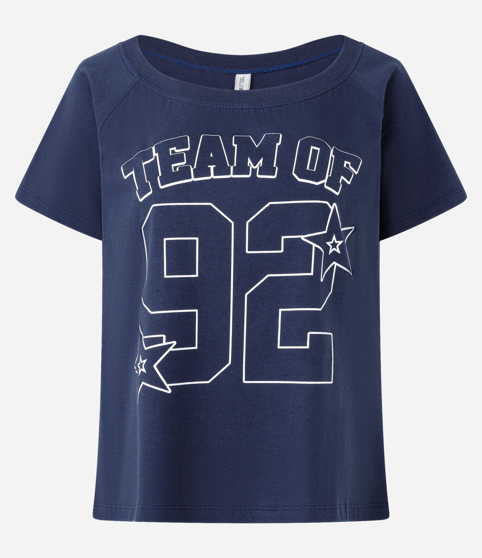 Blusa em algodão com Estampa lettering Números Azul 5