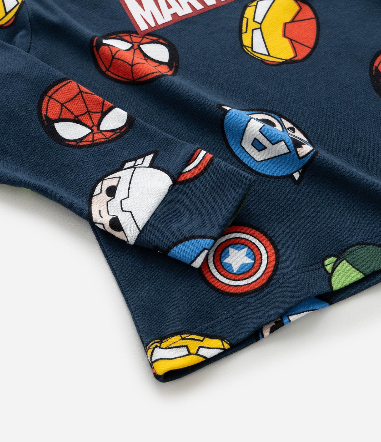 Pijama Longo Infantil Mini Heróis Marvel - Tam 2 a 6 Anos Multicores 9