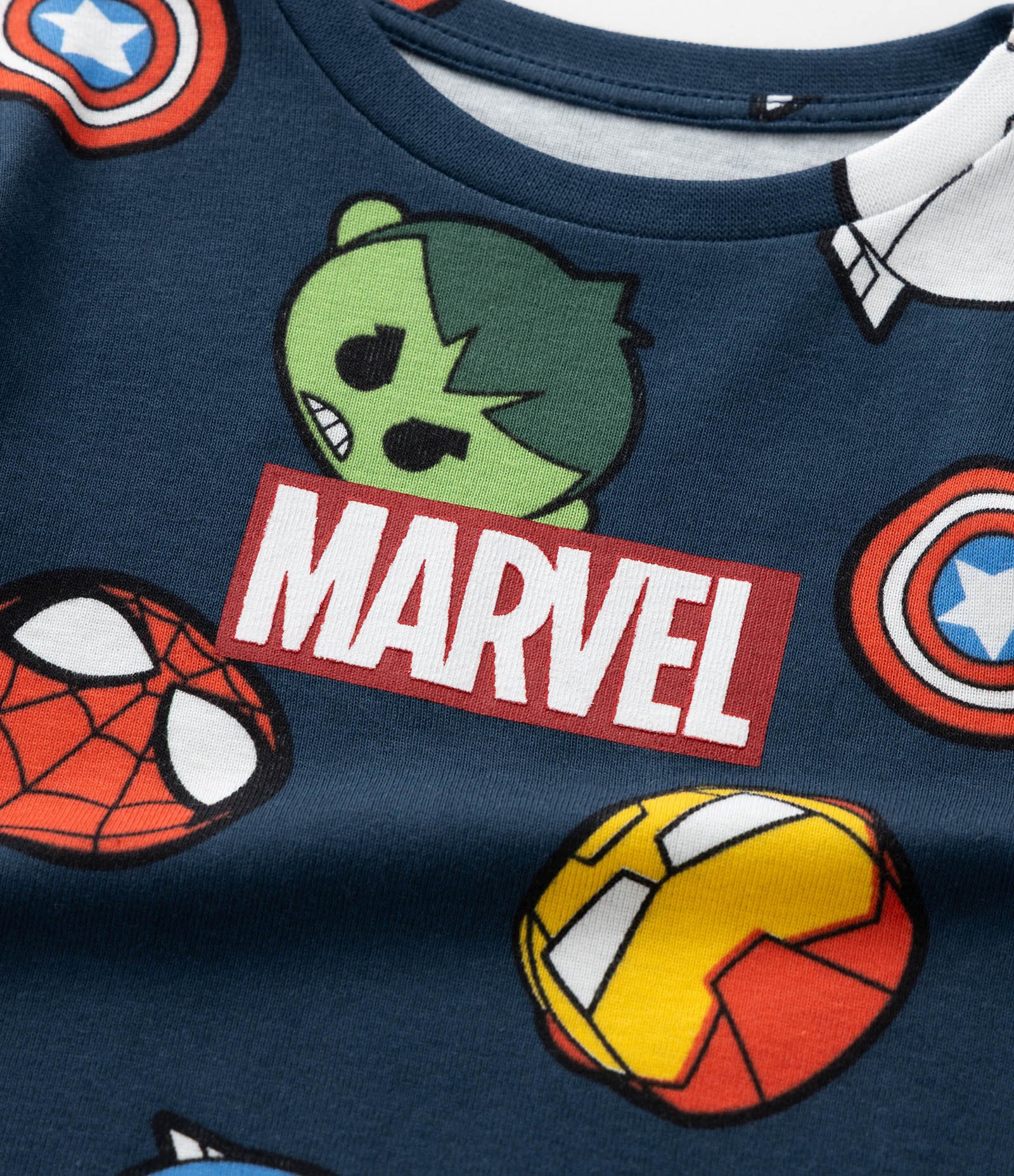 Pijama Longo Infantil Mini Heróis Marvel - Tam 2 a 6 Anos Multicores 10