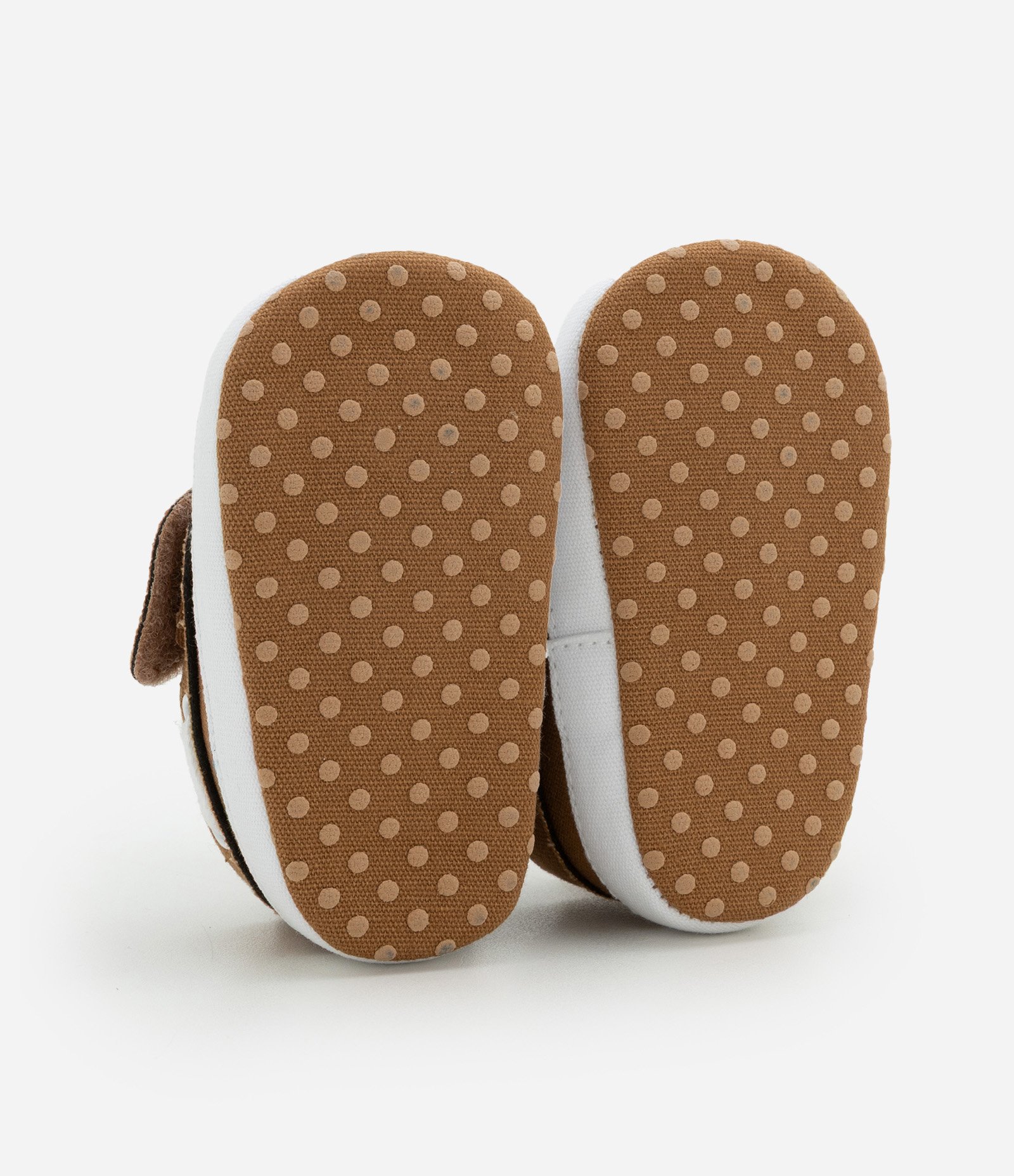 Tênis Infantil Sarja Liso com Velcro e Cadarço - Tam 14 a 19 Meses Marrom 4