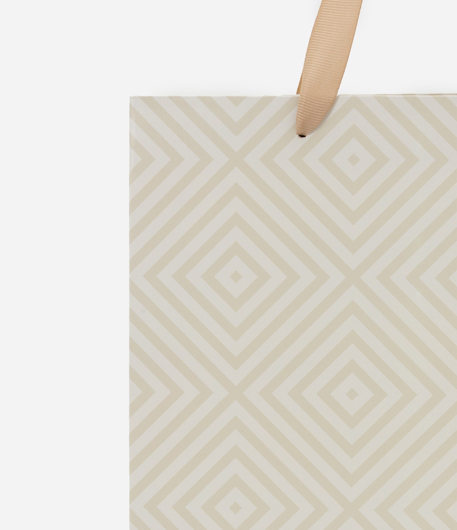 Embalagem de Presente Pequena com Estampa Geométrica Bege 2