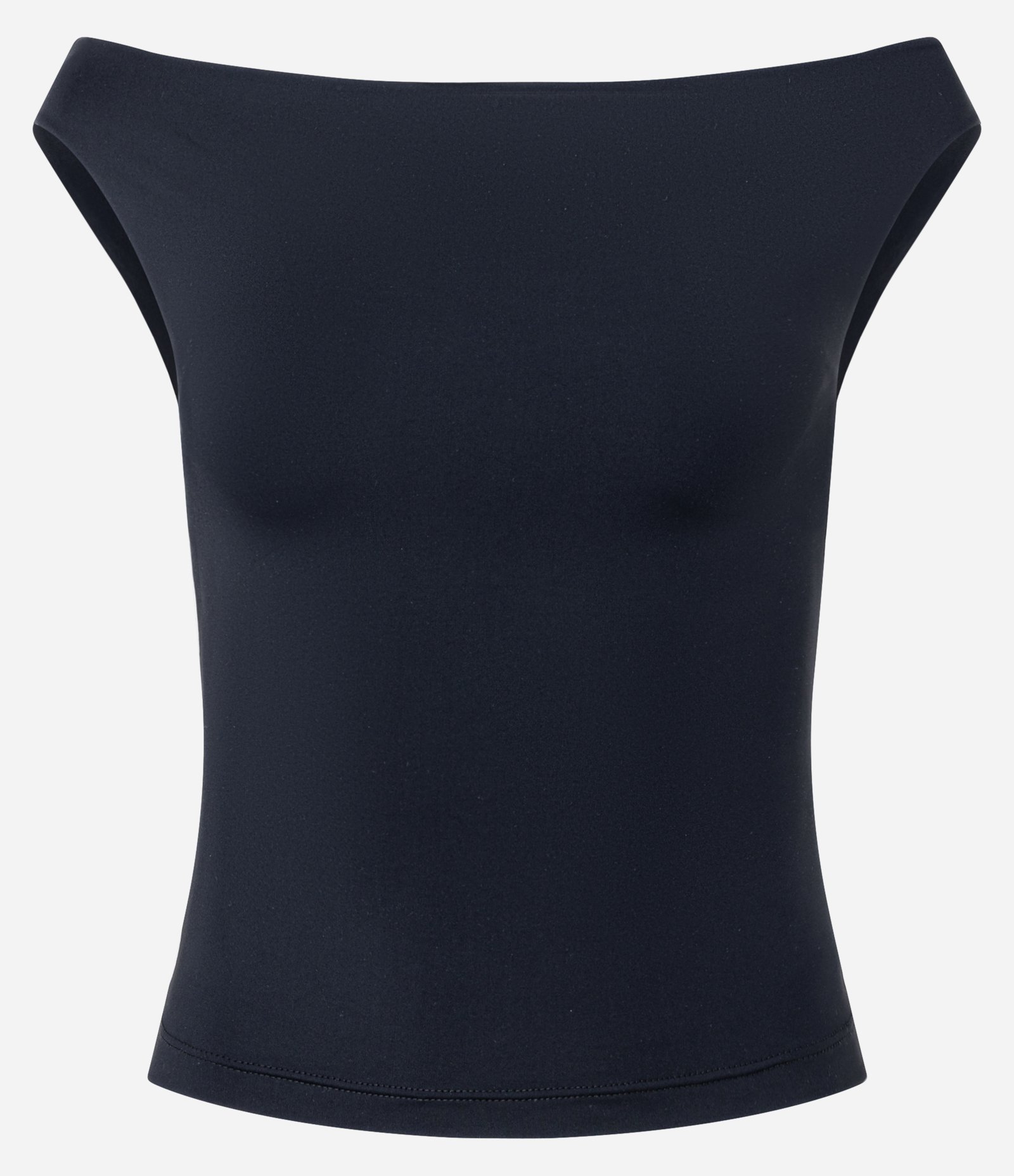 Blusa em Microfibra com Decote Canoa Preto 5