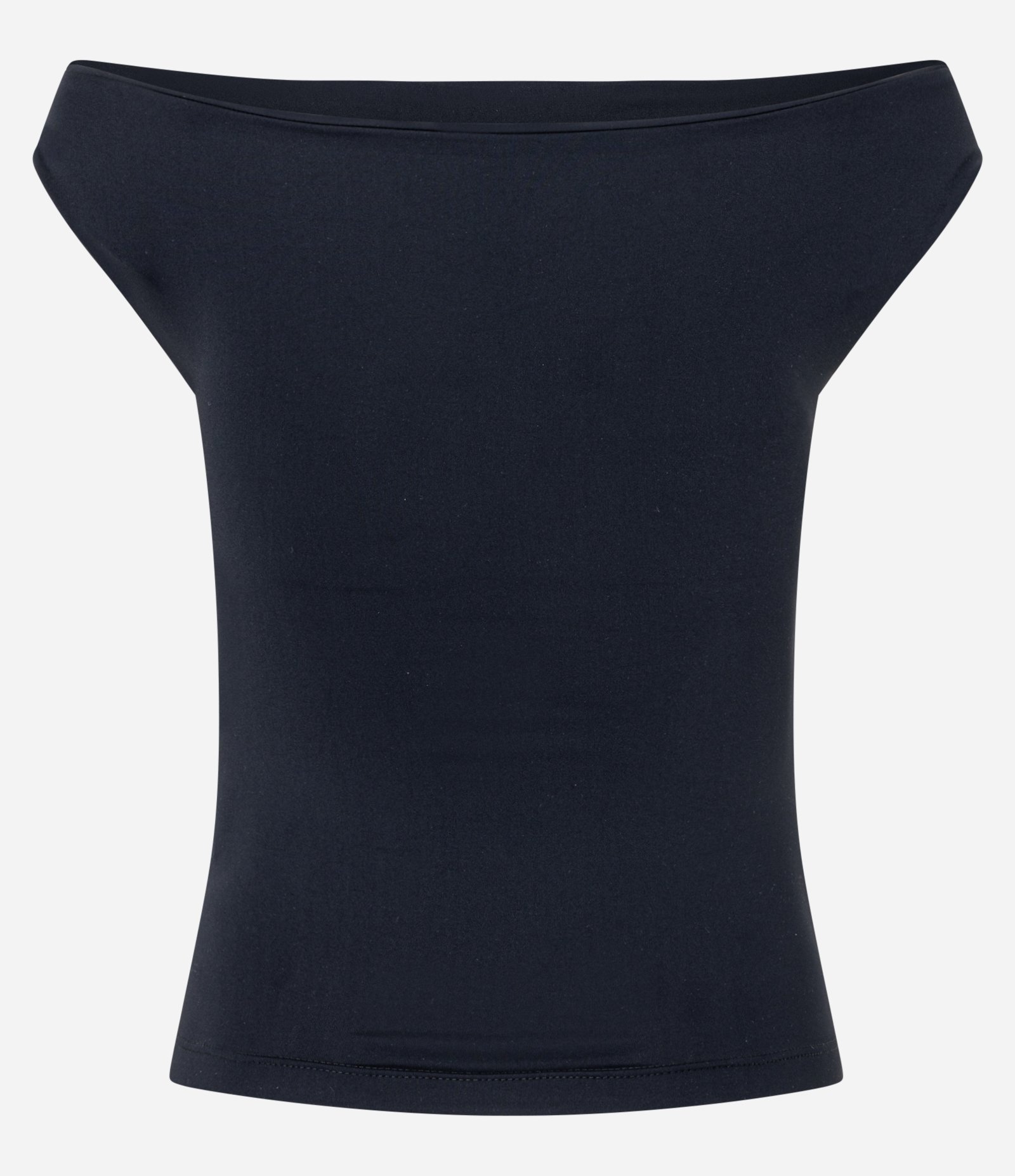 Blusa em Microfibra com Decote Canoa Preto 6