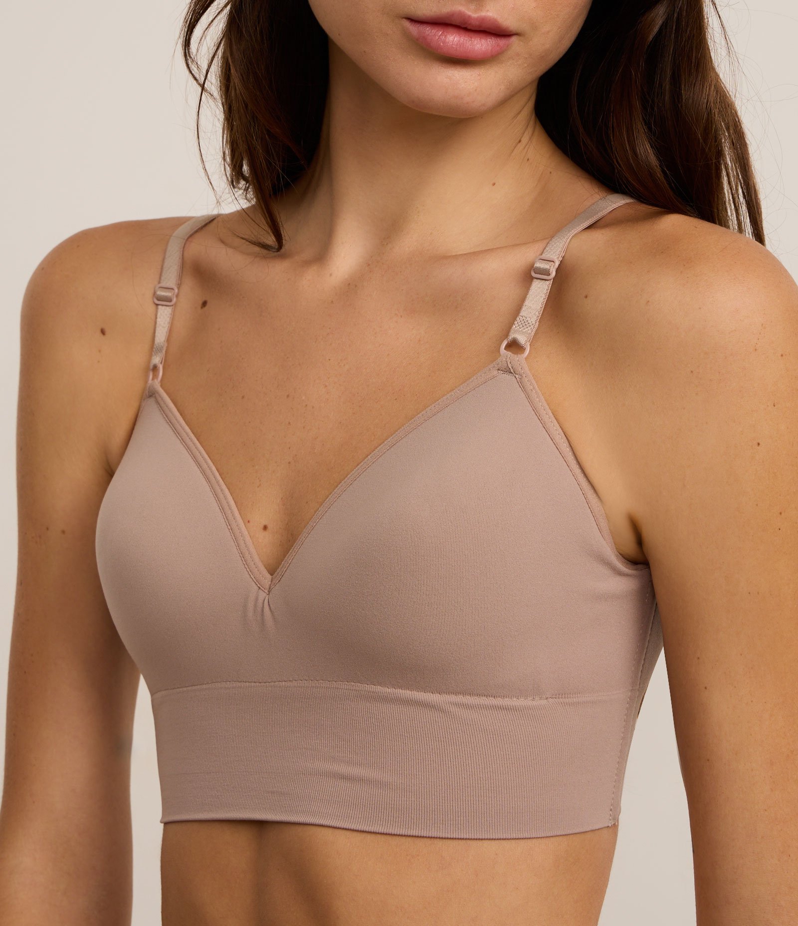 Sutiã com Bojo sem Aro em Microfibra Plié Bege 2