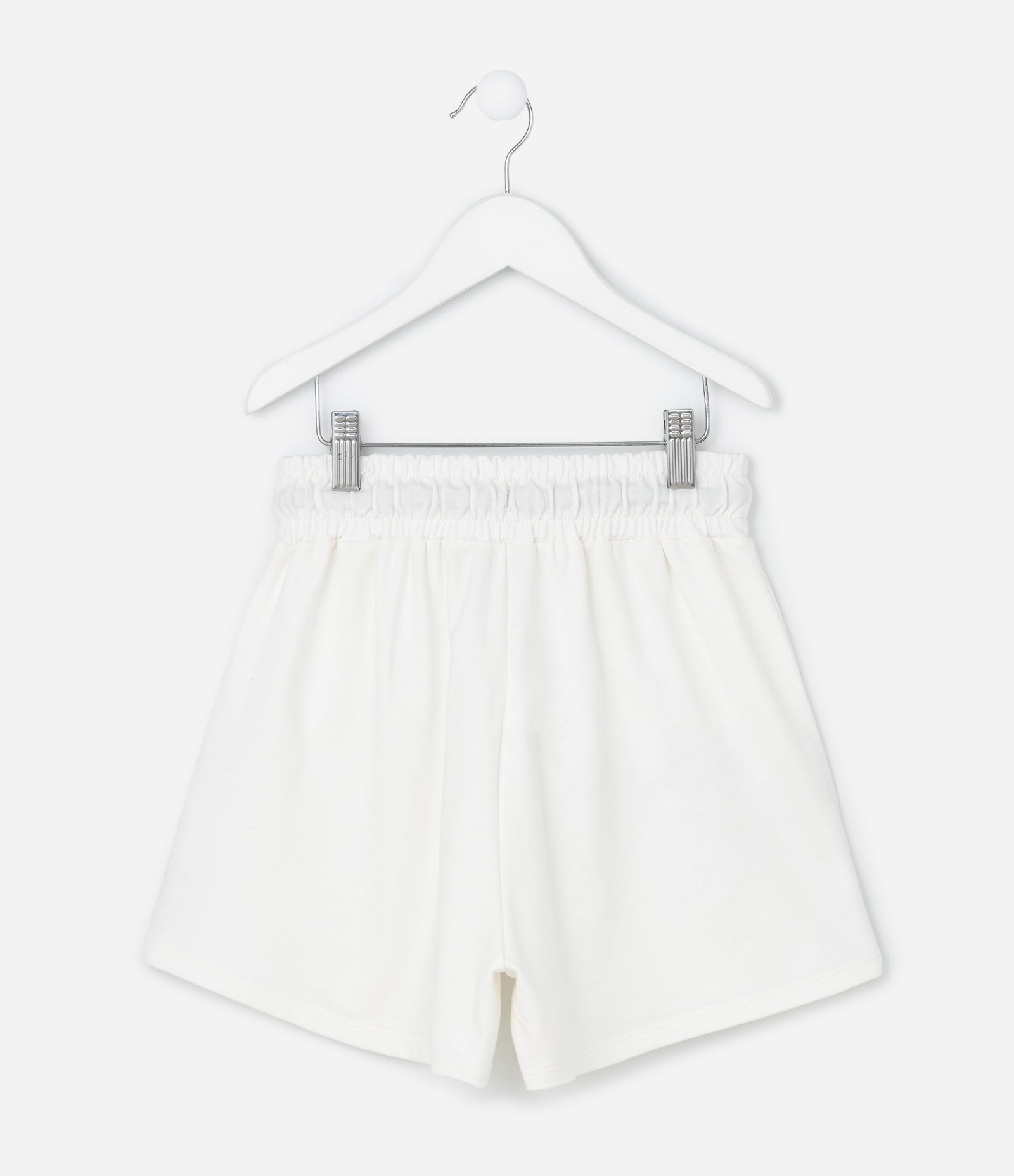 Short Infantil em Algodão com Laços - Tam 5 a 14 Anos Branco 2