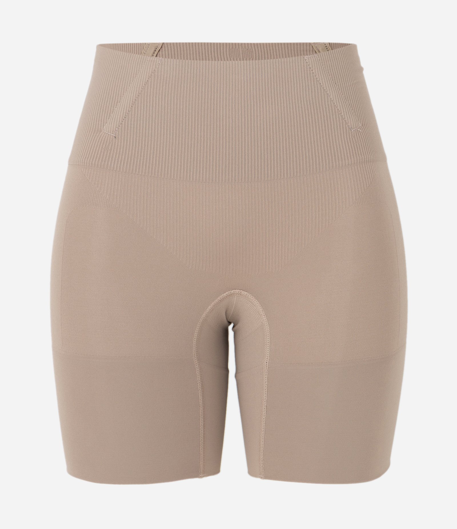 Bermuda Modeladora Seamless com Barbatanas Plié Bege 4