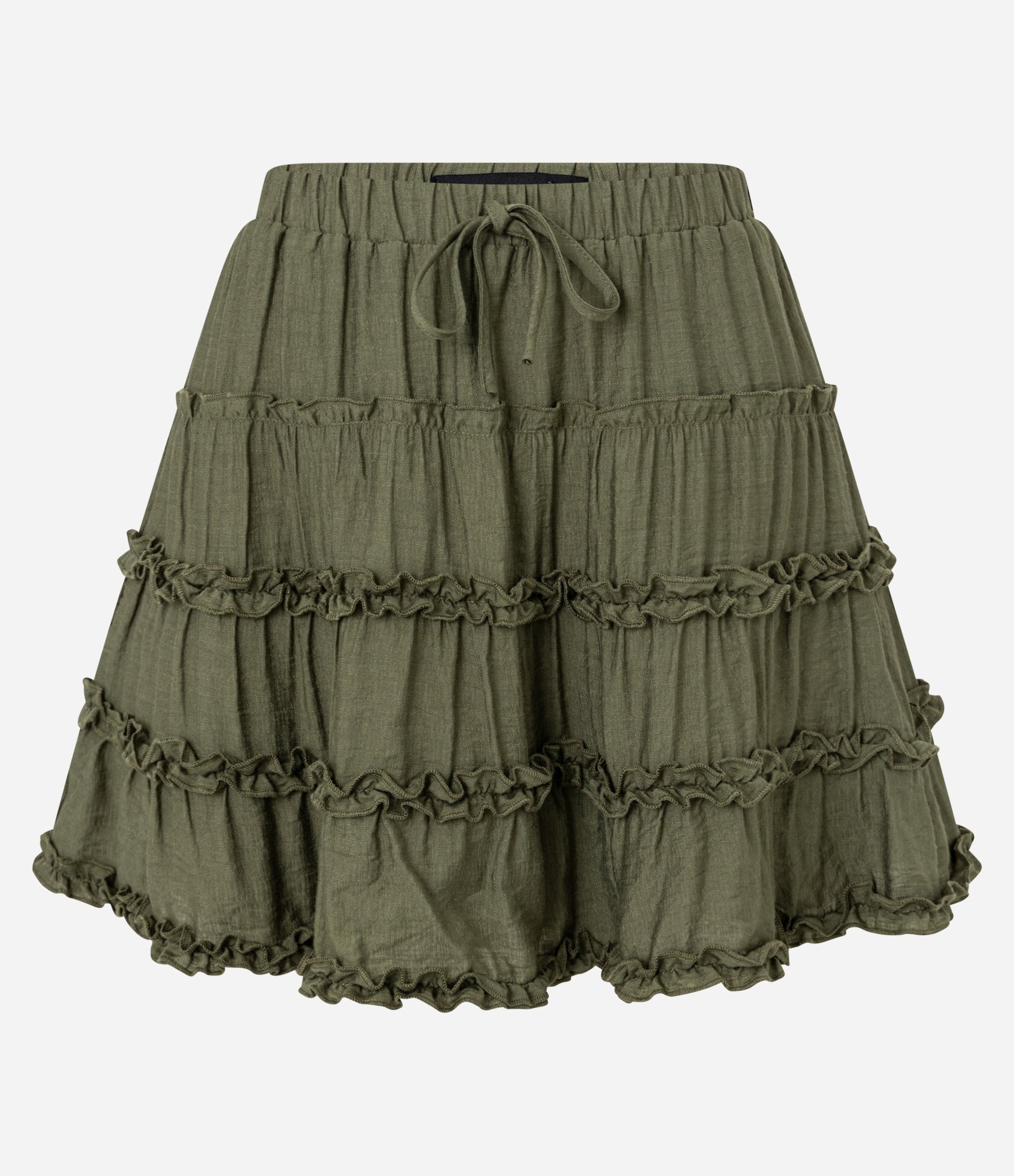 Saia Godê Curta em Viscose com Amarração Verde 1