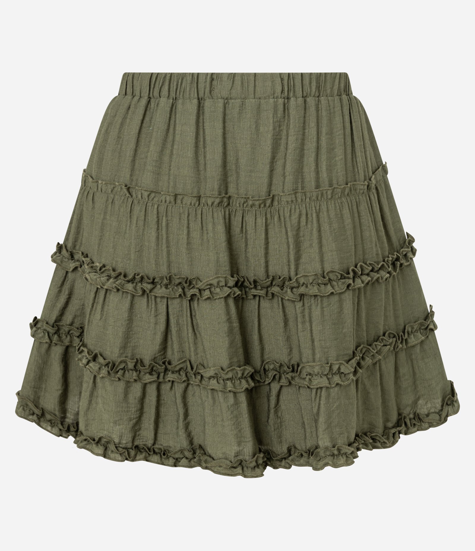 Saia Godê Curta em Viscose com Amarração Verde 3