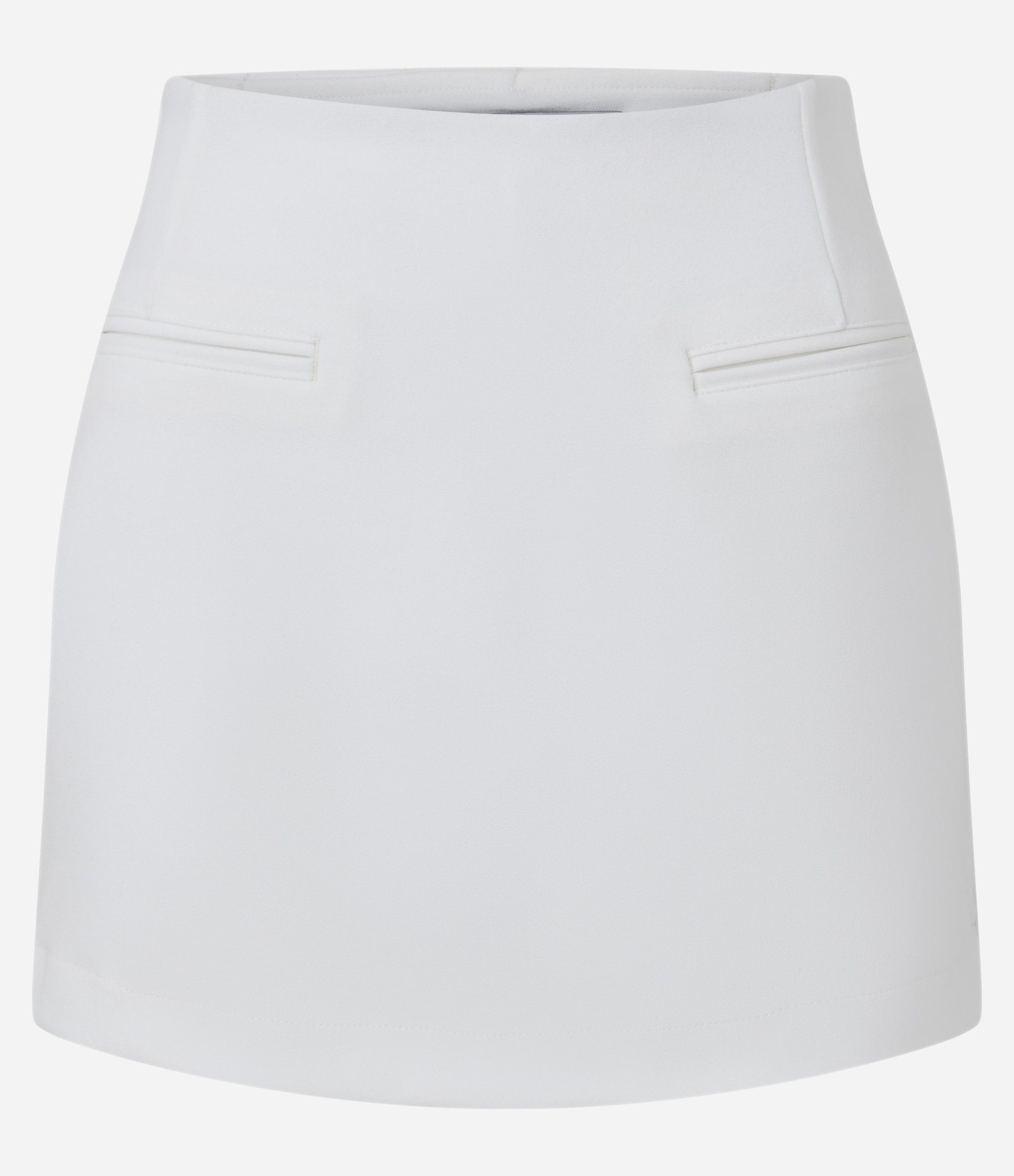 Short Saia em Crepe com Bolsinhos Frontais Branco 6