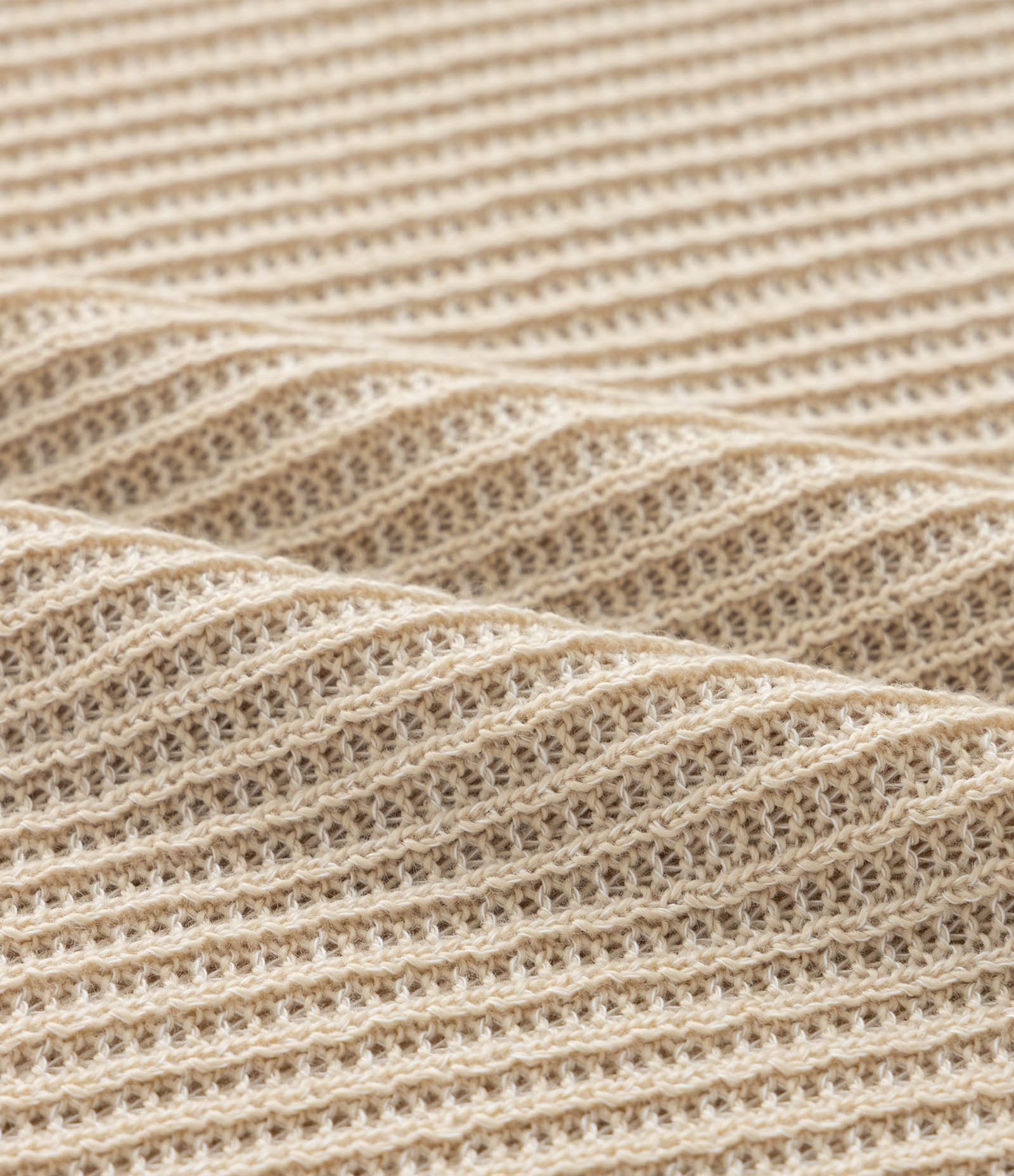 Camiseta Slim em Tricô com Textura Canelada Bege 9