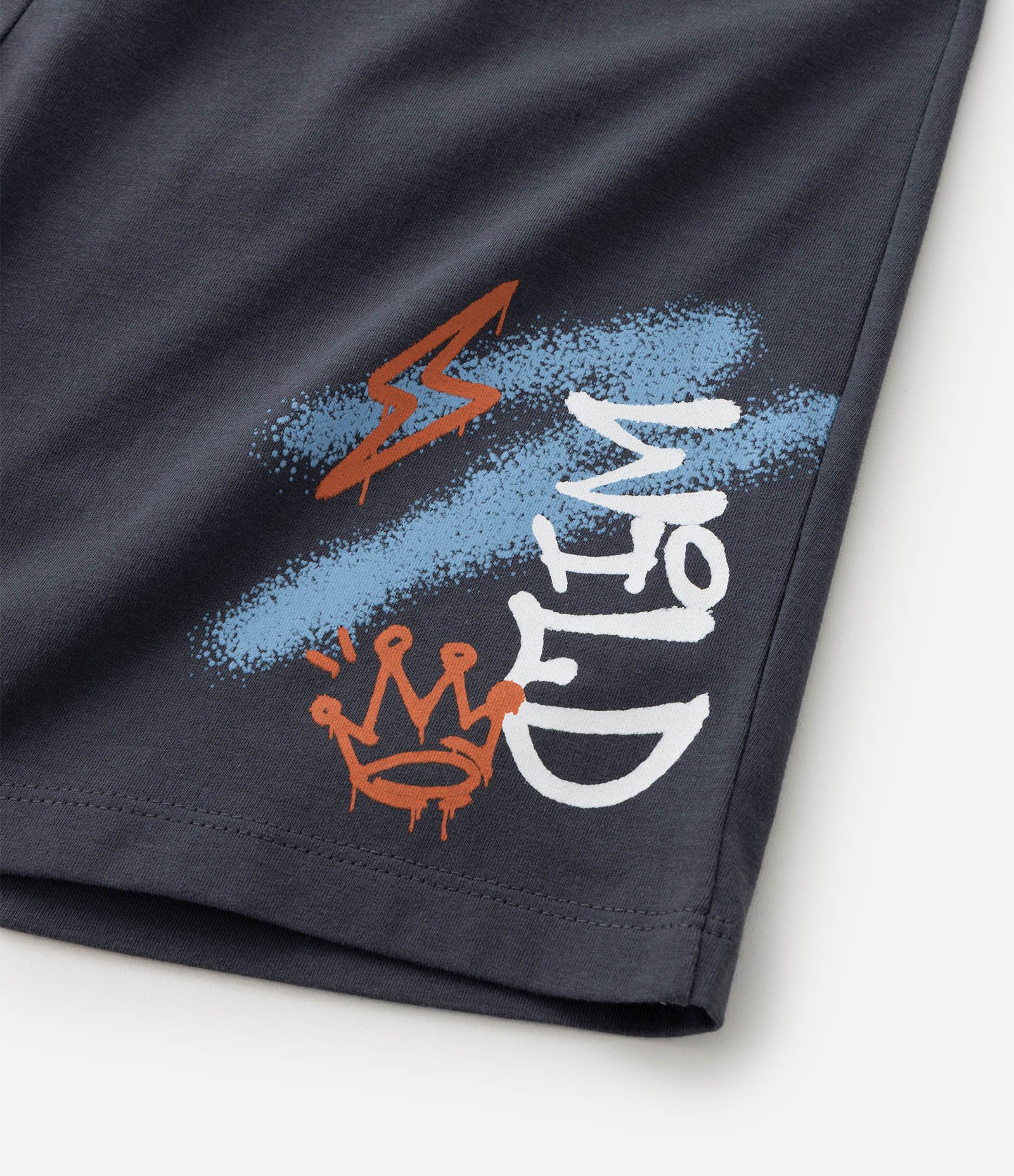 Pijama Infantil Curto com Estampa de Dinossauro - Tam 5 a 14 Anos Branco/Cinza 8