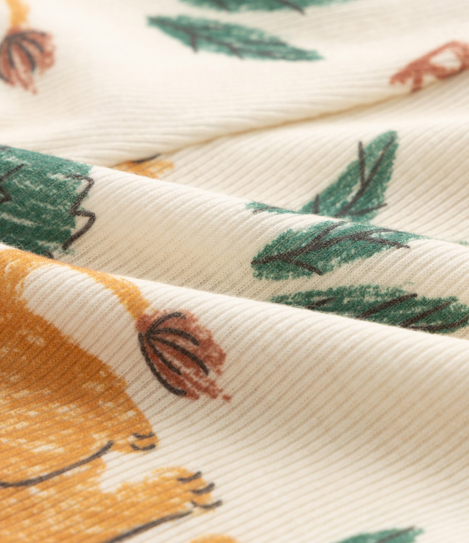 Pijama Infantil Longo em Ribana com Estampa Animais - Tam 2 a 6 Anos Bege 7