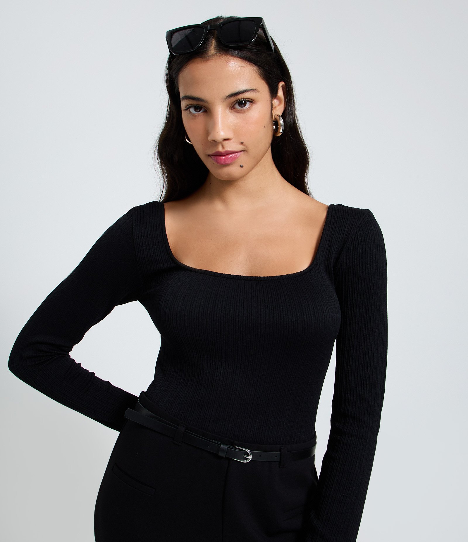Body Seamless com Textura Preto 3