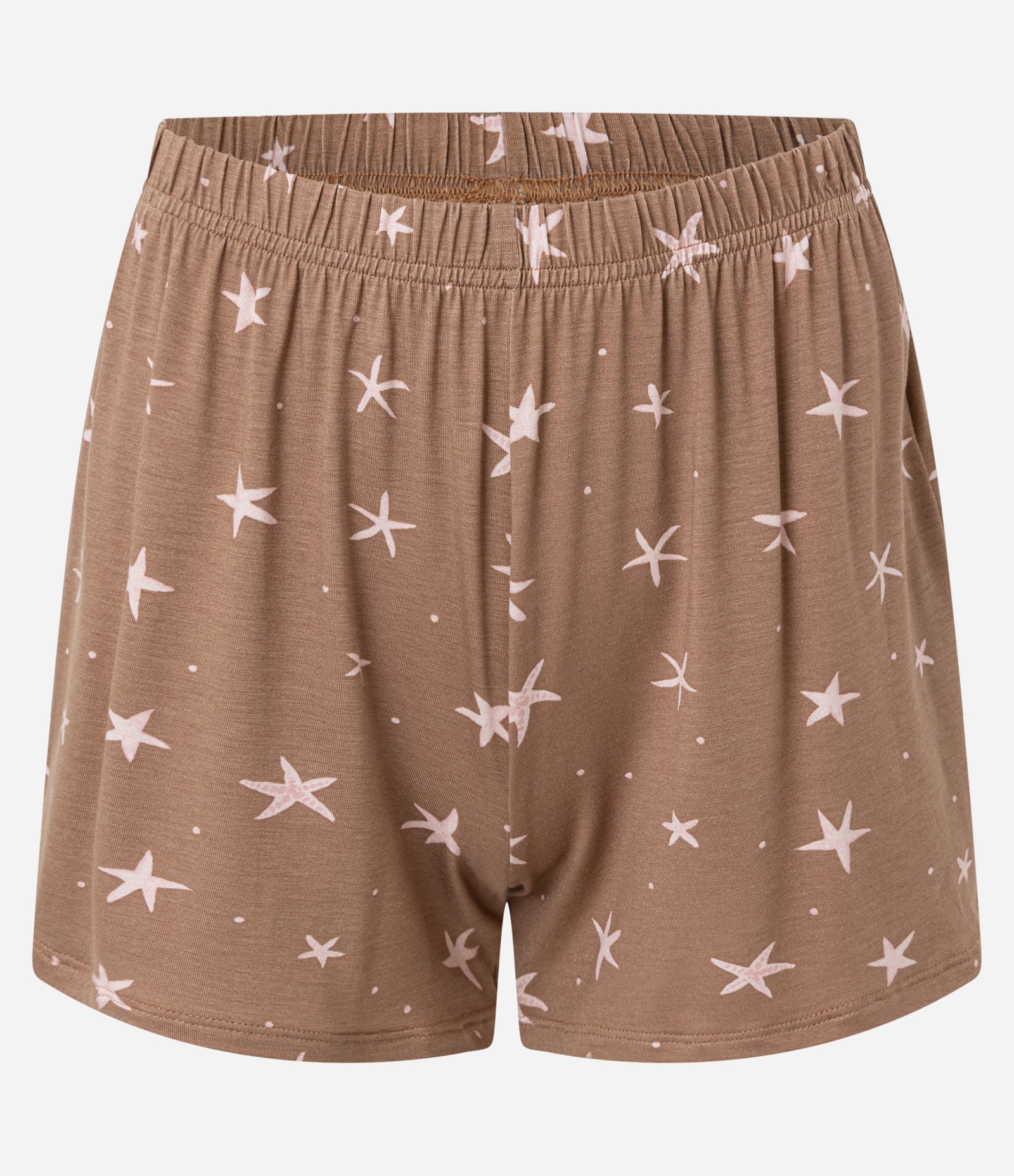 Pijama Short Doll em Viscose Short Estampado de Estrelas do Mar Branco 7