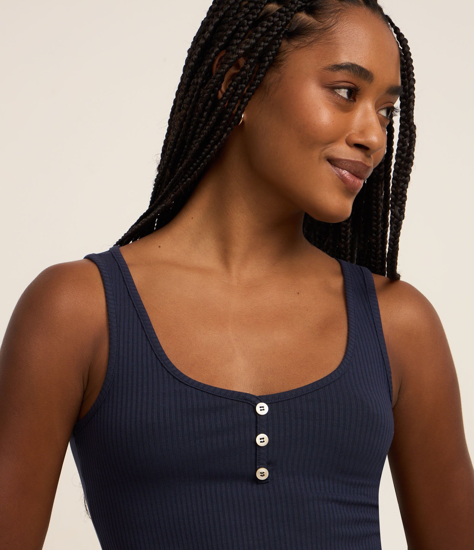 Pijama Short Doll em Ribana com Short Estampado de Peixinhos Azul Marinho/Branco 2