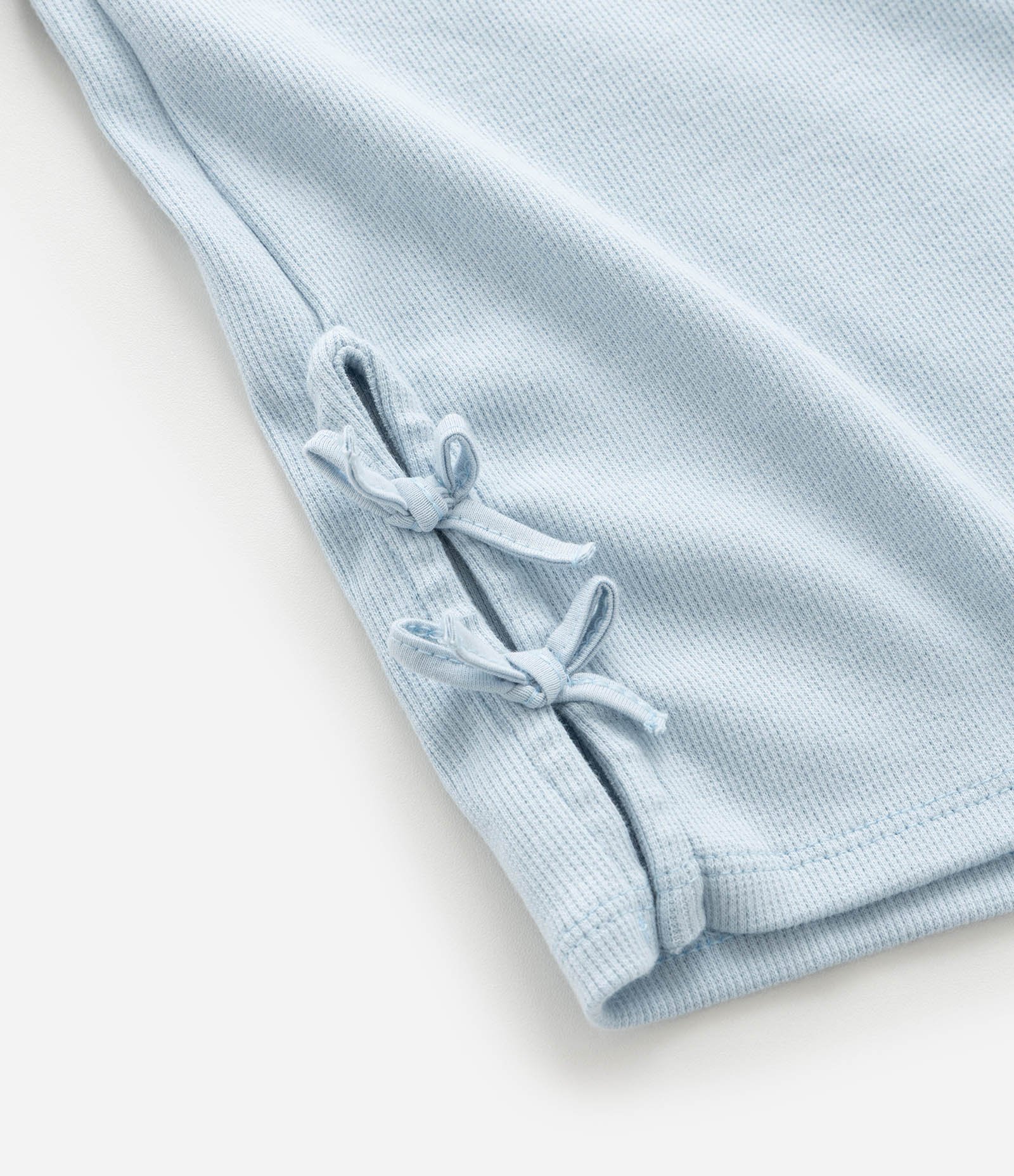 Blusa Slim Infantil com Abertura e Laços Laterais - Tam 7 a 14 Anos Azul 5