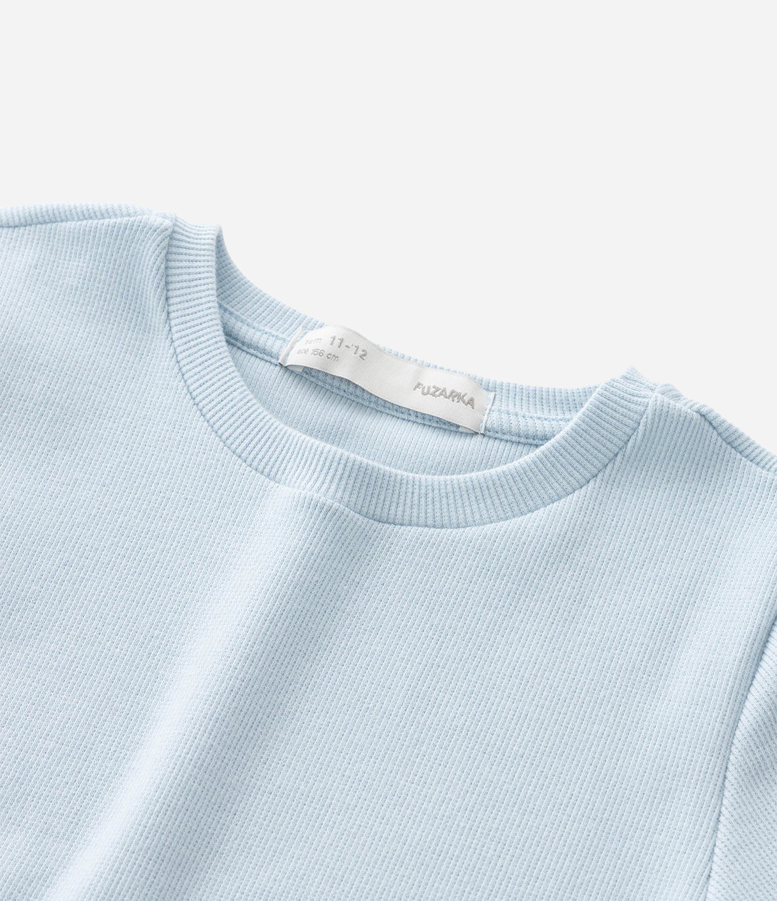 Blusa Slim Infantil com Abertura e Laços Laterais - Tam 7 a 14 Anos Azul 6