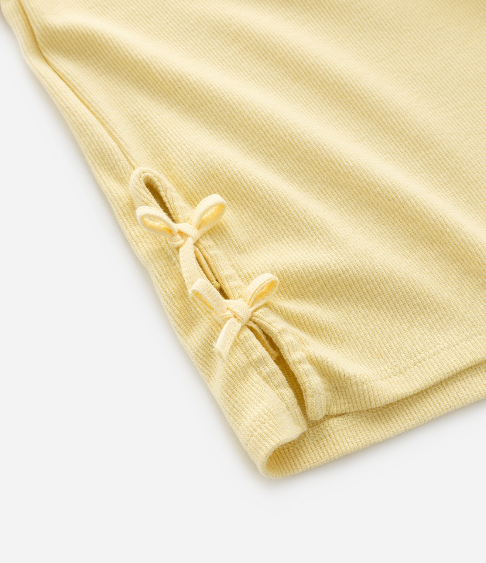 Blusa Slim Infantil com Abertura e Laços Laterais - Tam 7 a 14 Anos Amarelo 6