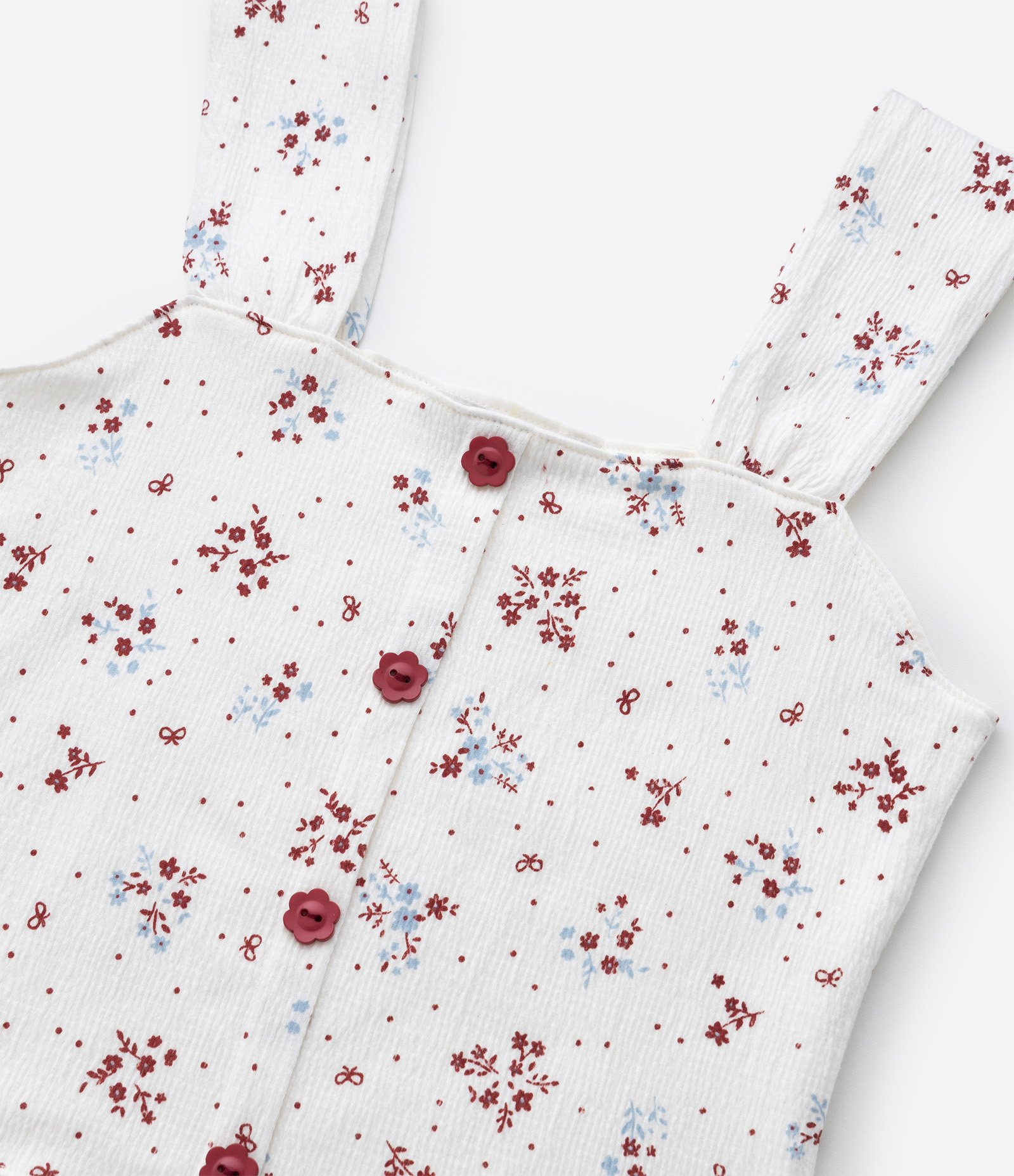 Top Infantil em Ana Ruga com Estampa Floral - Tam 7 a 14 Anos Branco 6