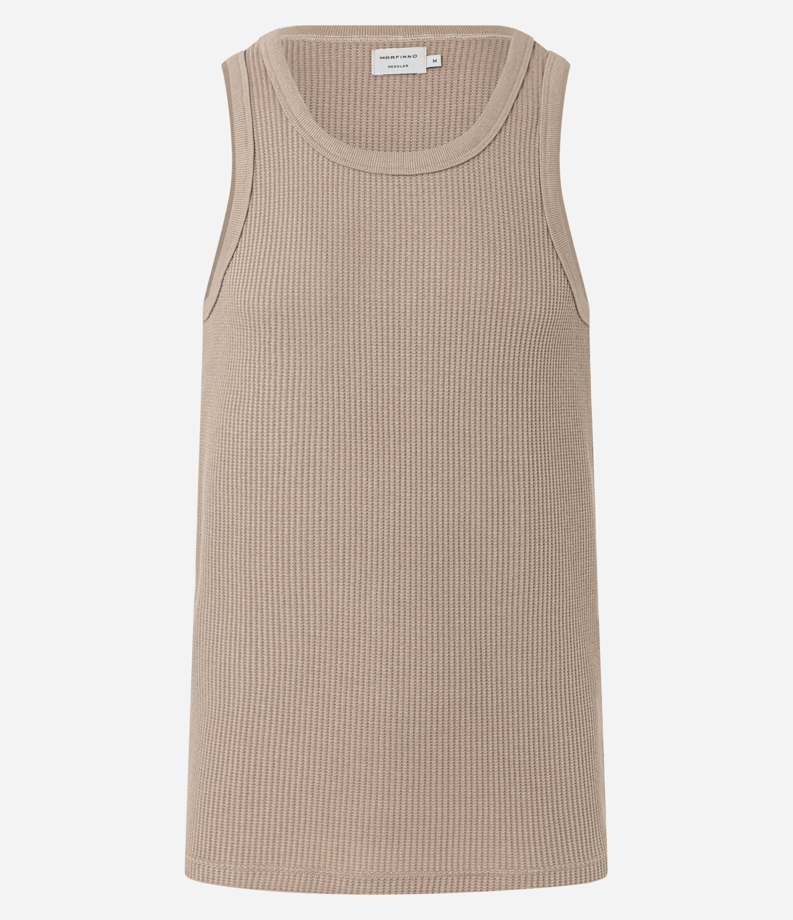 Regata Regular em Flamê com Textura Marrom 7