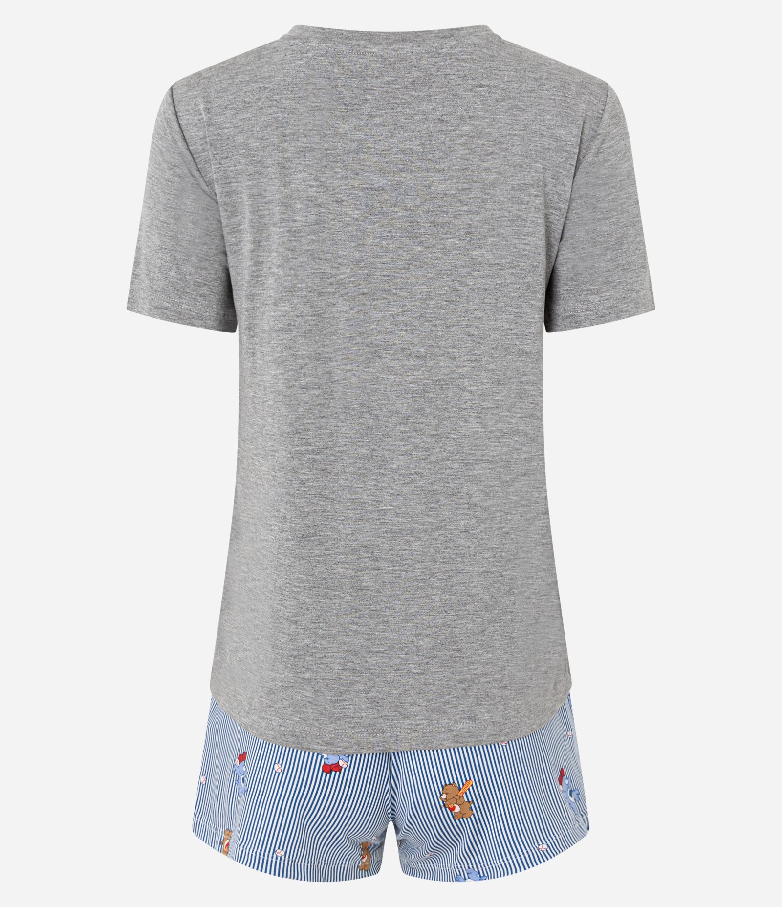 Pijama Short Doll em Viscose com Estampa dos Ursinhos Carinhosos Cinza 5