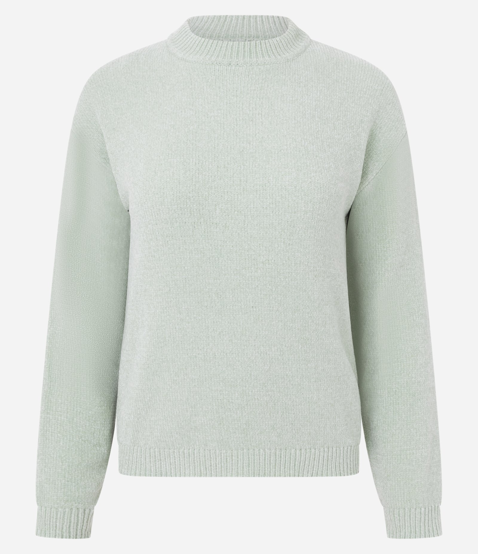 Blusa Slim em Tricô Chenille com Gola Redonda Verde Claro 5