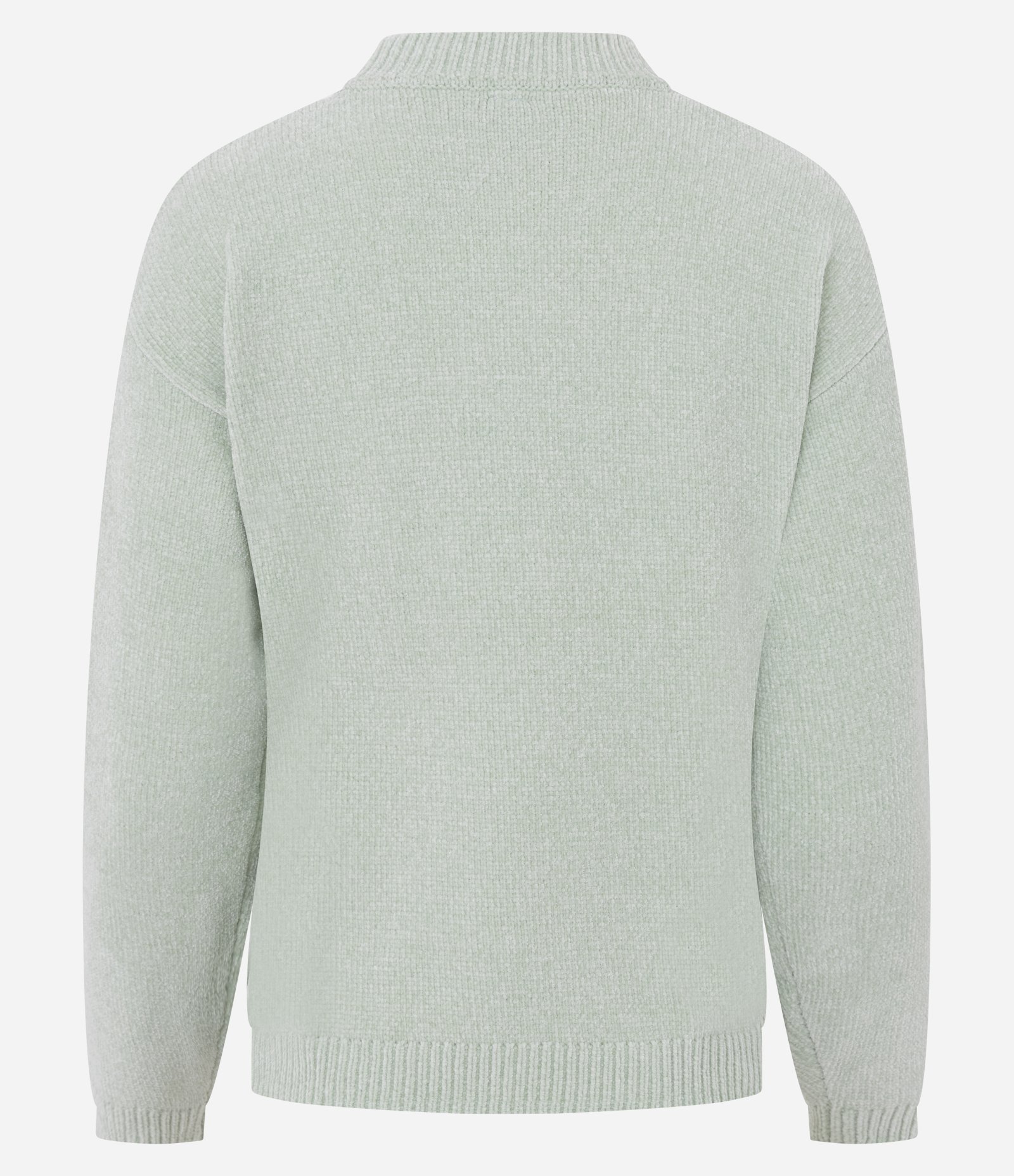 Blusa Slim em Tricô Chenille com Gola Redonda Verde Claro 7