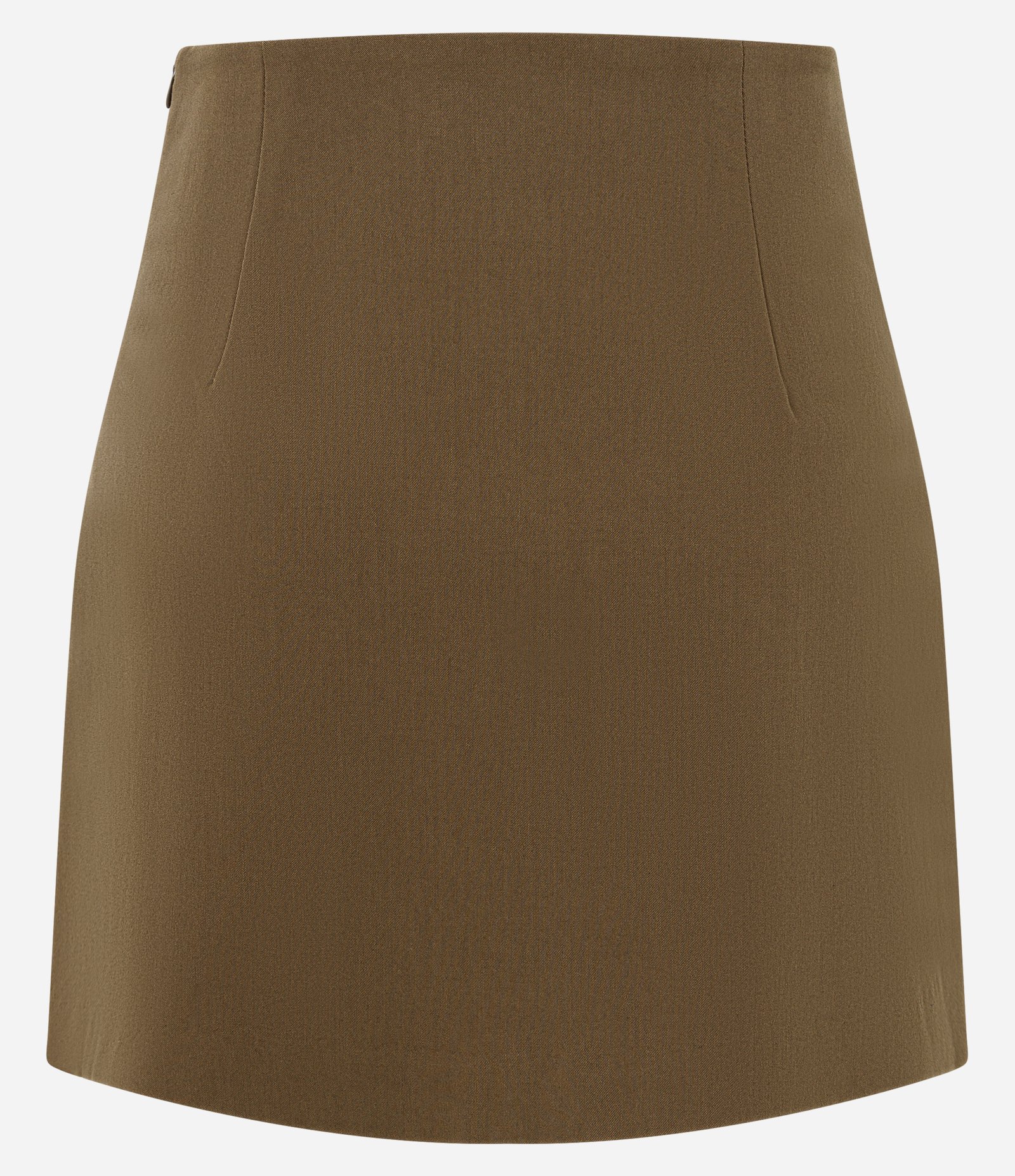 Saia Curta em Alfaiataria com Pregas e Botões Decorativos Verde 2