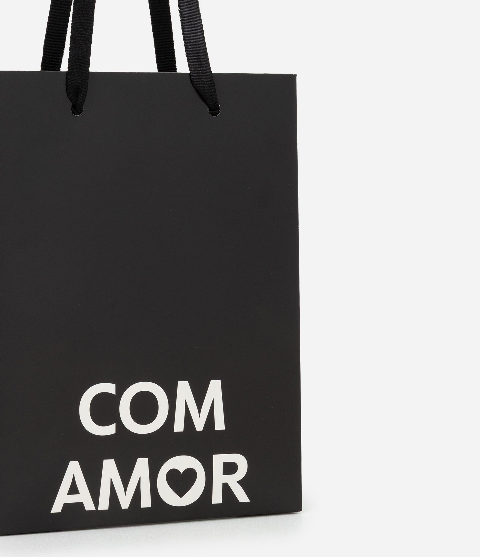 Embalagem de Presente Pequena com Estampa Lettering Com Amor Preto 2