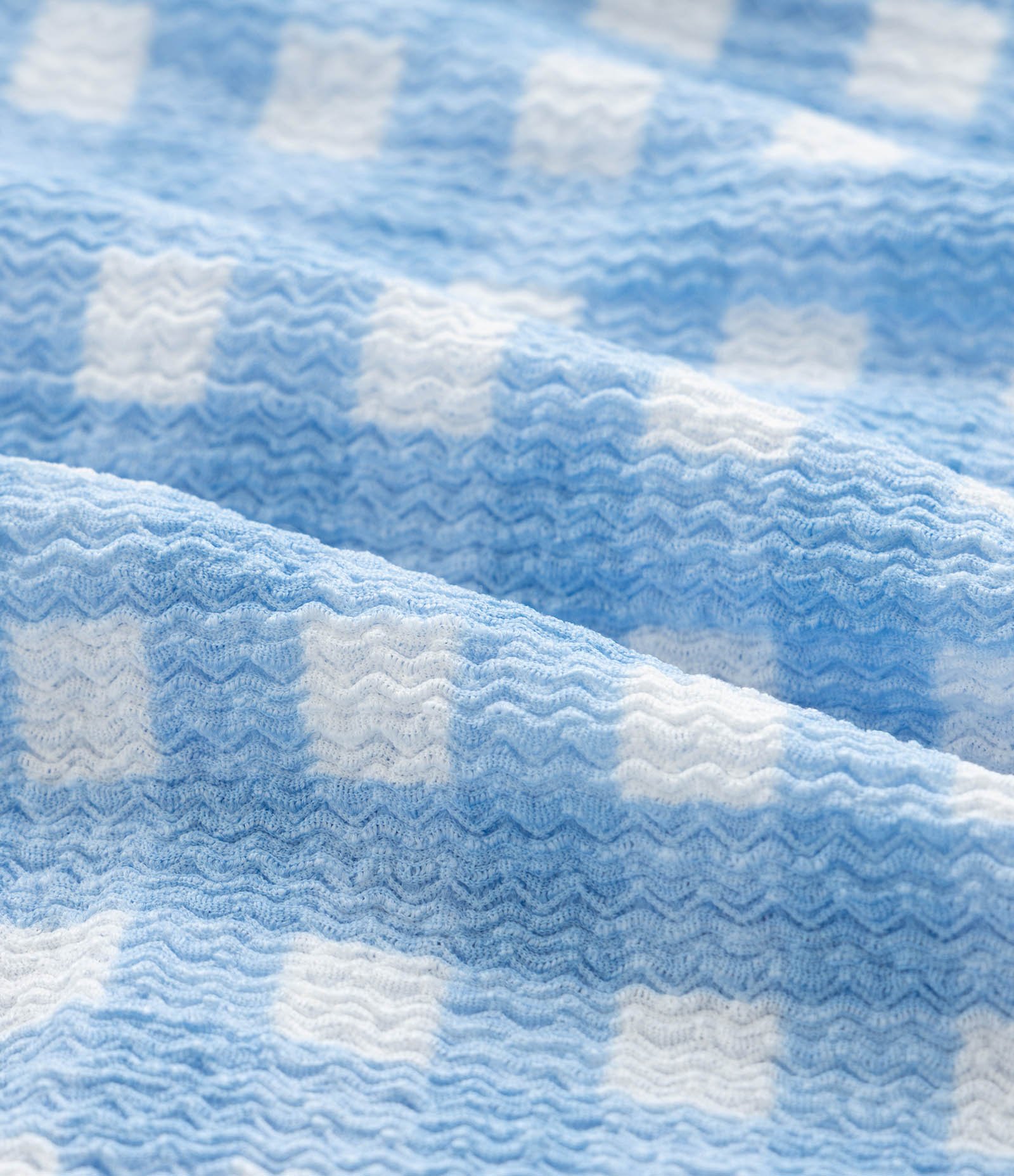 Saia Infantil Vichy com Cintura Lastex - Tam 5 a 14 Anos Azul Bebê 3