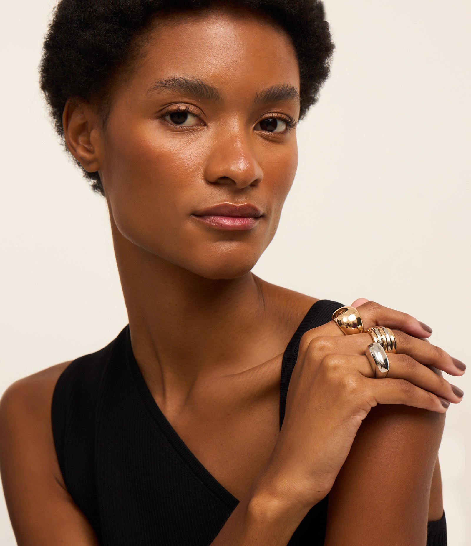 Kit 03 Anéis Bold Diversos Bicolor Dourado/Prata 1