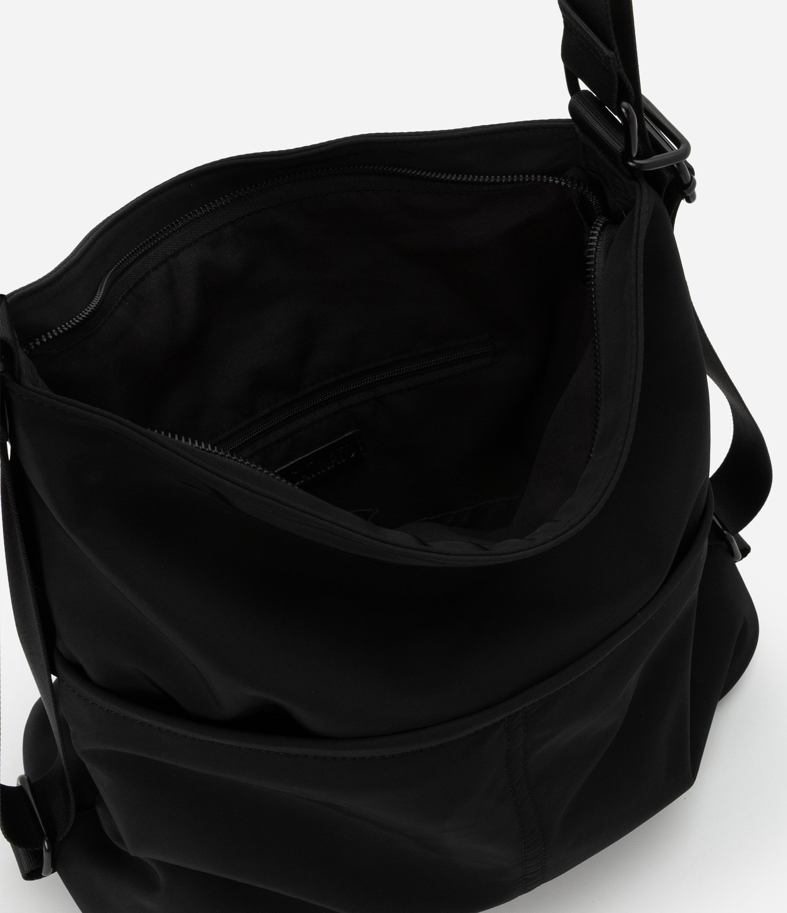 Bolsa Mochila Hobo 02 em 01 com Alça de Gorgurão Preto 6