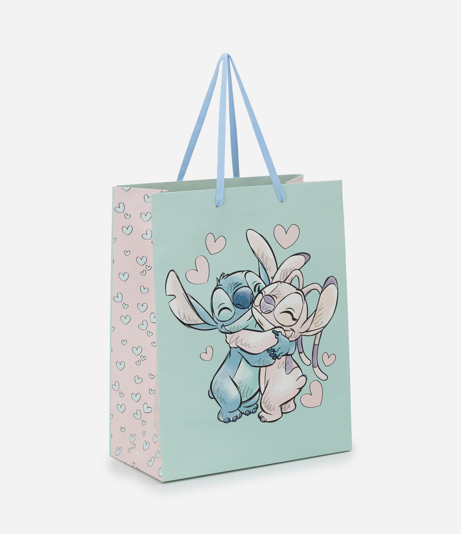 Embalagem de Presente Médio com Estampa Stitch e Angel Azul 1